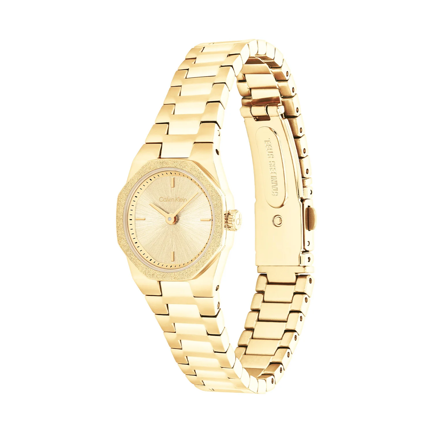 Calvin Klein Geometric Elegance Goudkleurig Dames Horloge 2002-CK25100142 - Image 4