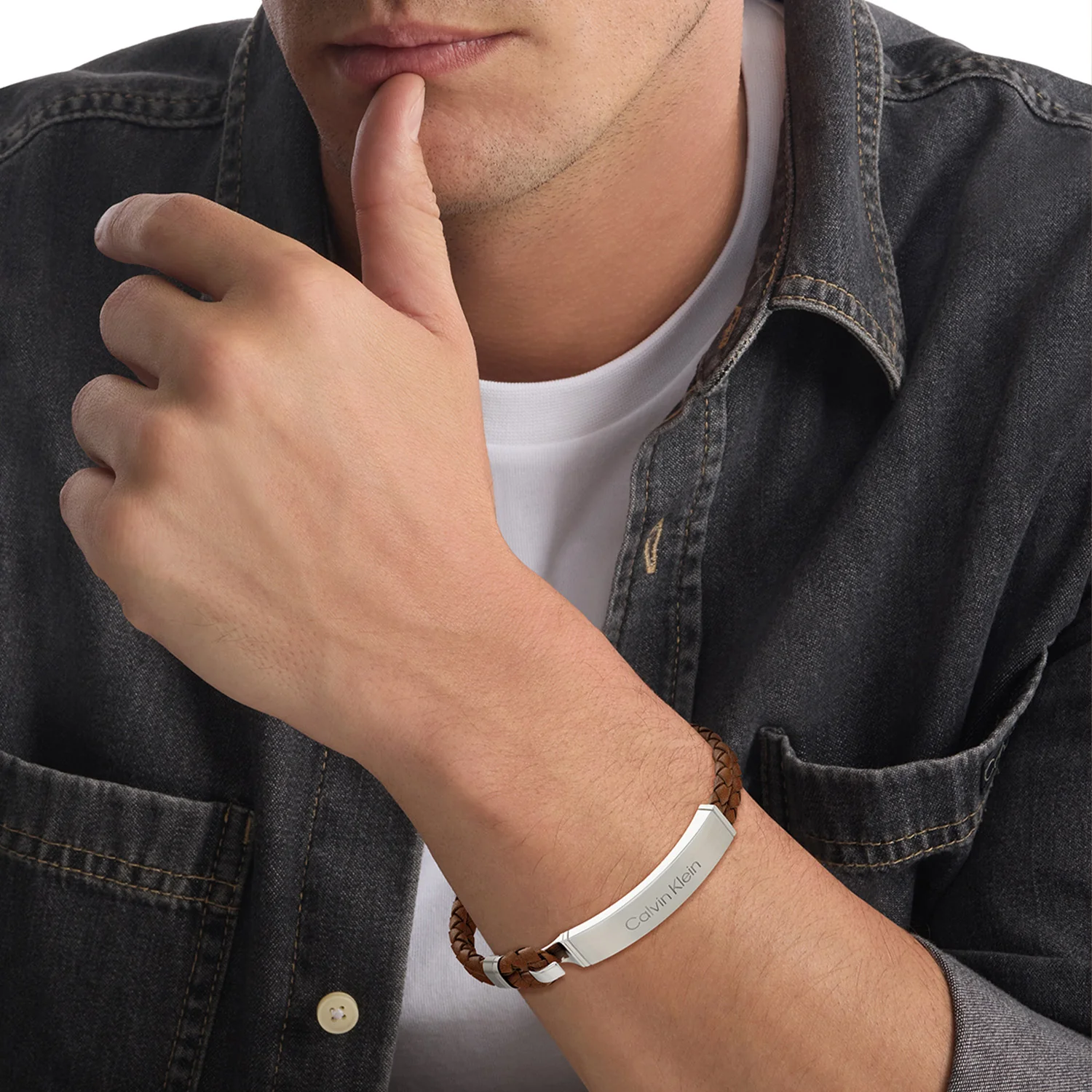 Calvin Klein Leather Bracelet 2002-CJ35000405 - Image 3