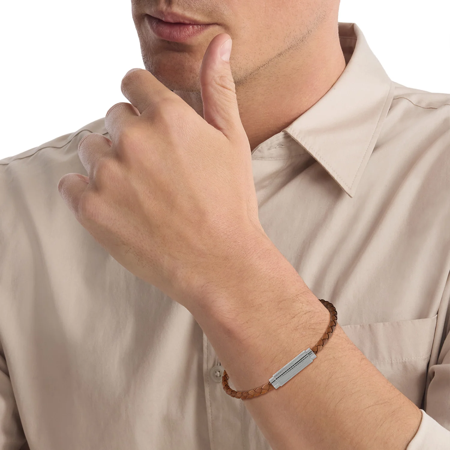 Calvin Klein Leather Bracelet 2002-CJ35000421 - Image 3