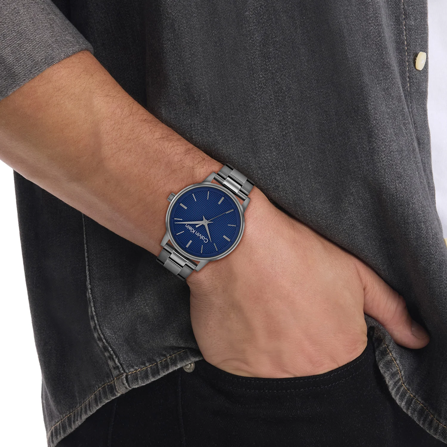 Calvin Klein Linked Blauw Heren Horloge 2002-CK25200502 - Image 2
