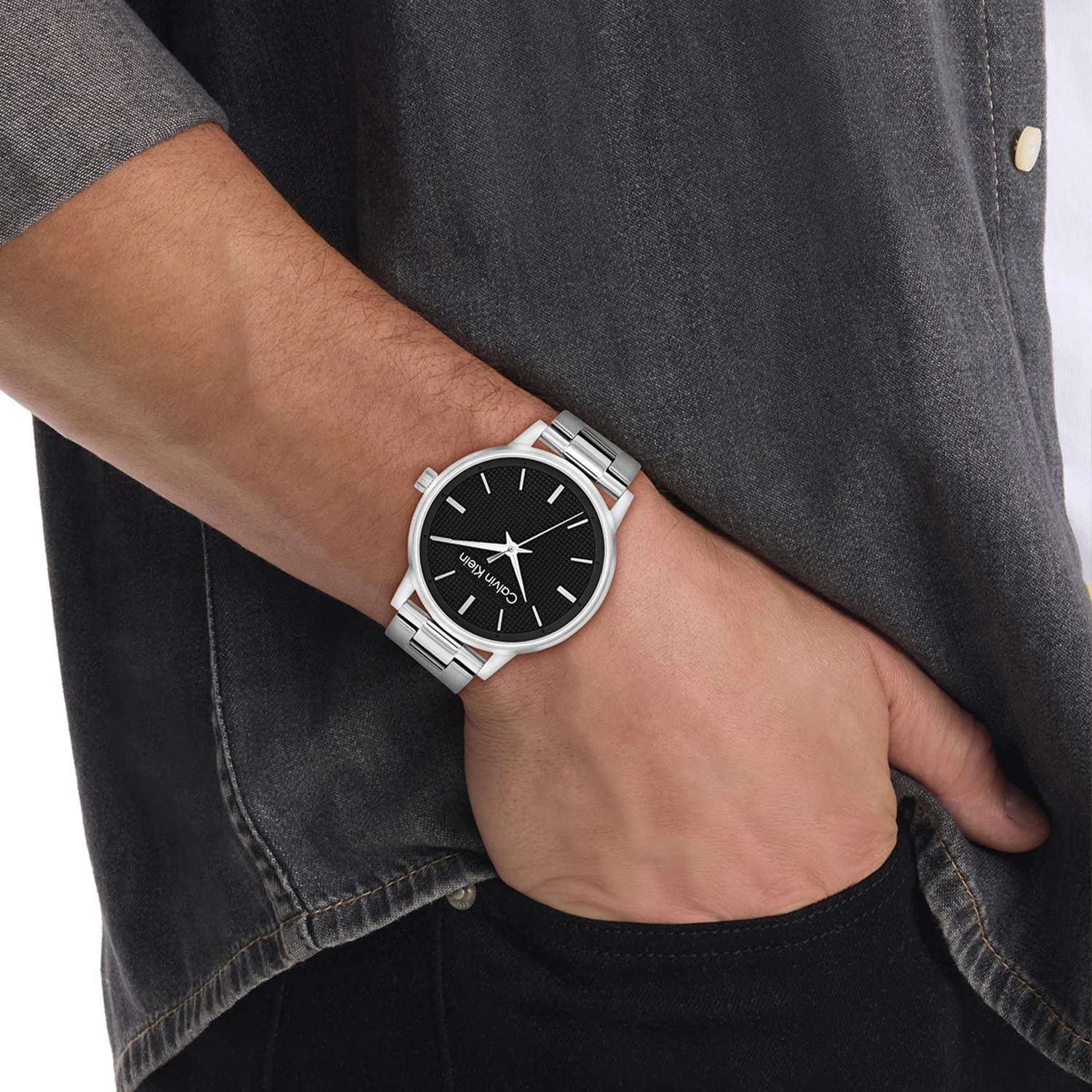 Calvin Klein Linked Zwart Heren Horloge 2002-CK25200500 - Image 2