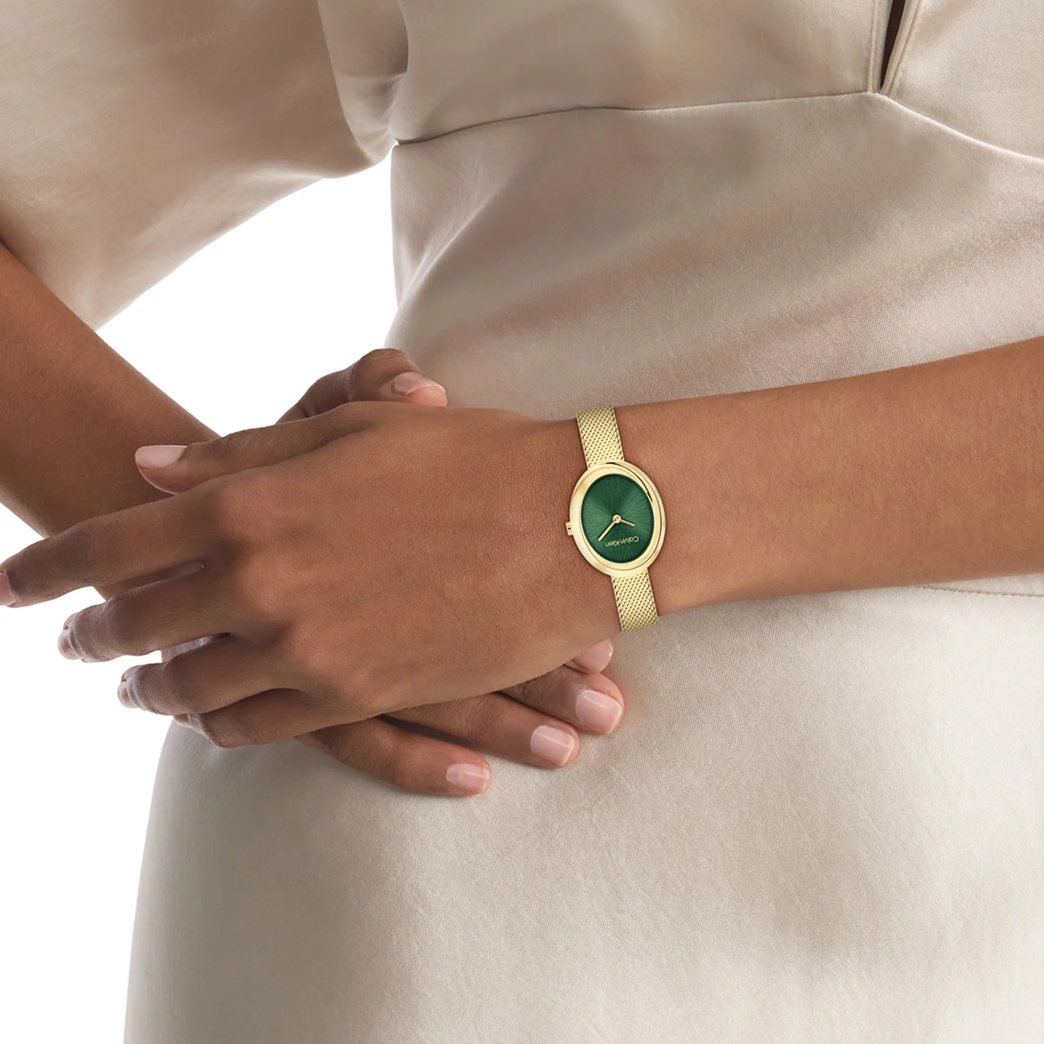 Calvin Klein Twisted Bezel Groen Dames Horloge 2002-CK25100152 - Image 2