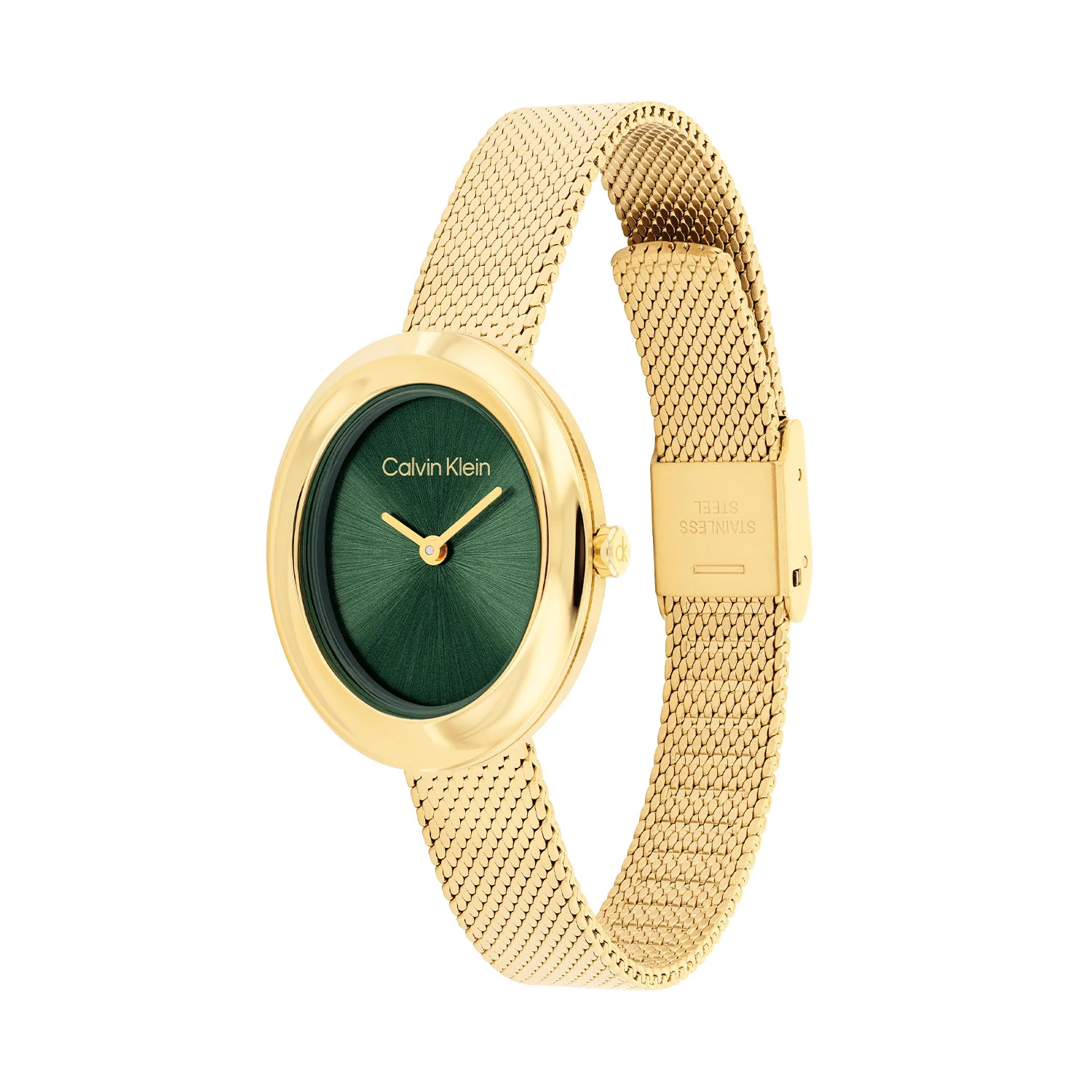 Calvin Klein Twisted Bezel Groen Dames Horloge 2002-CK25100152 - Image 3