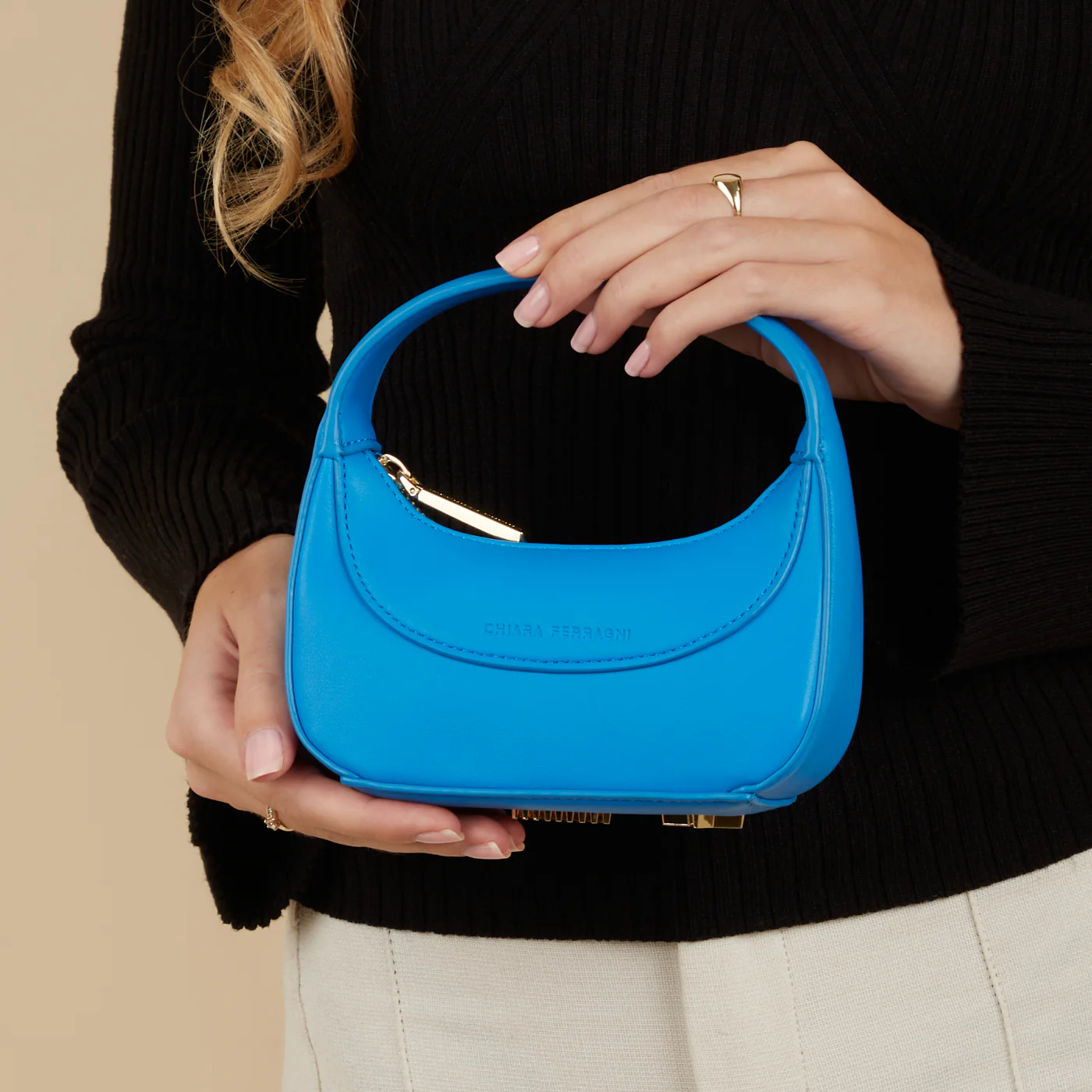 Chiara Ferragni Caia Blue Handbag 75SB4BG3-ZS517-236 - Image 2