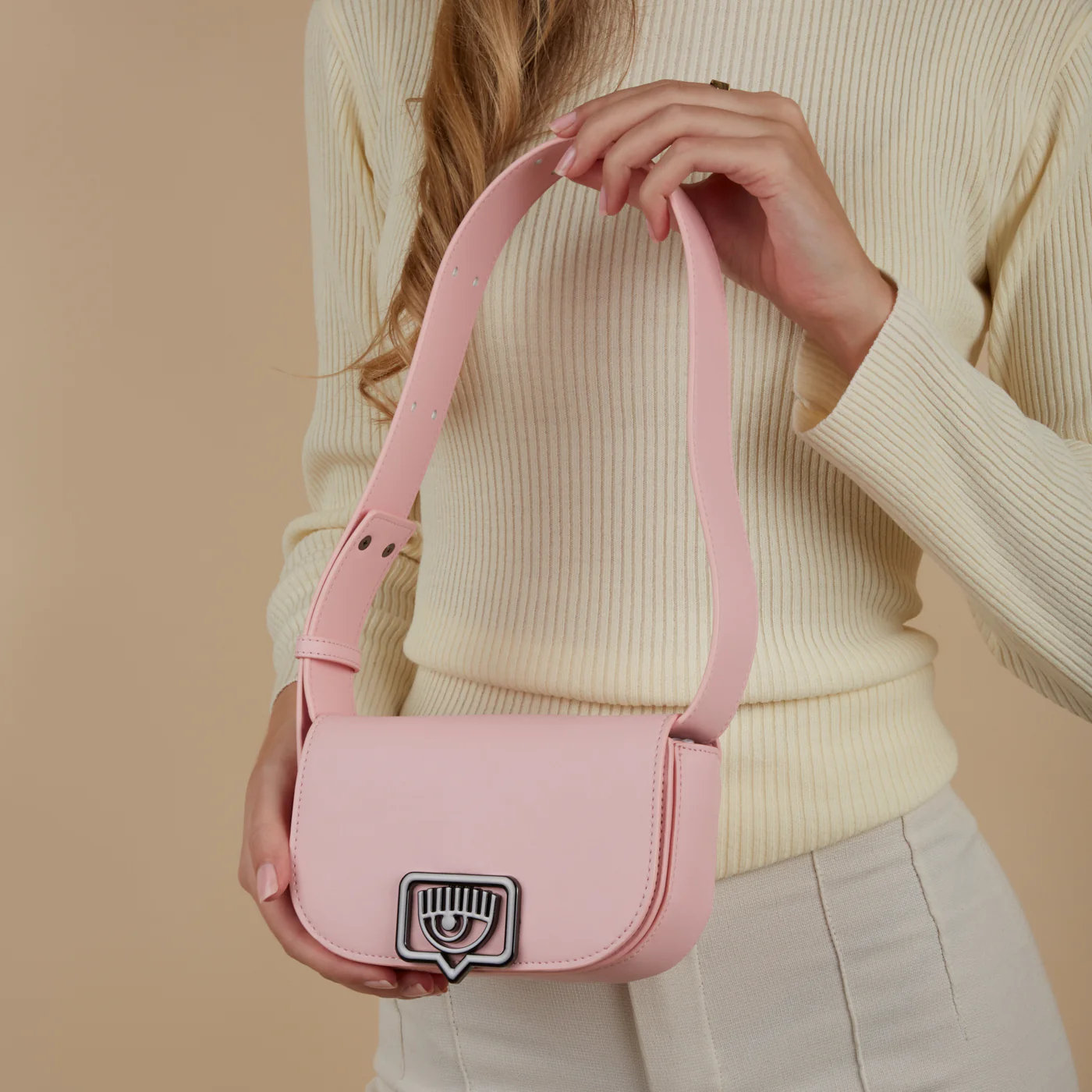 Chiara Ferragni Eyelike Pink Shoulder Bag 75SB4BBB-ZS517-439 - Image 2