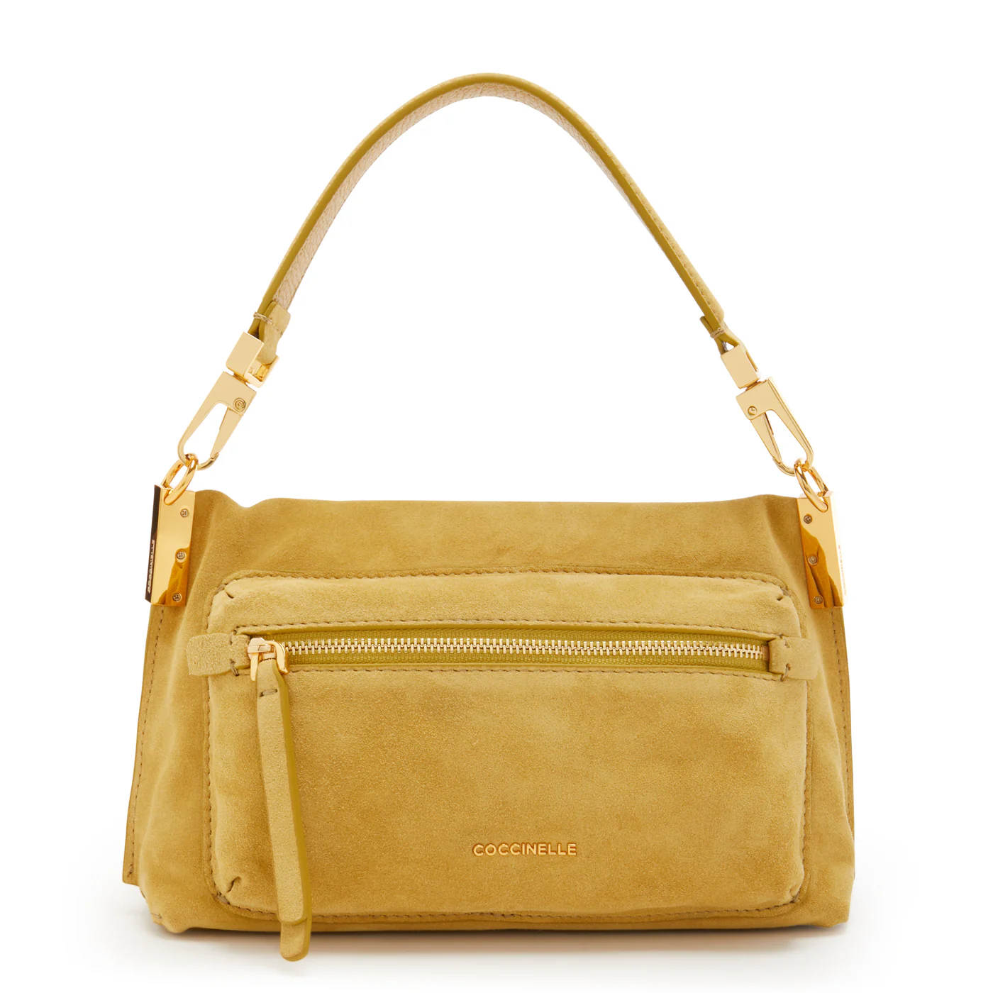 Coccinelle Hyle Suede Yellow Handbag E1PH7180201G09 - Image 5