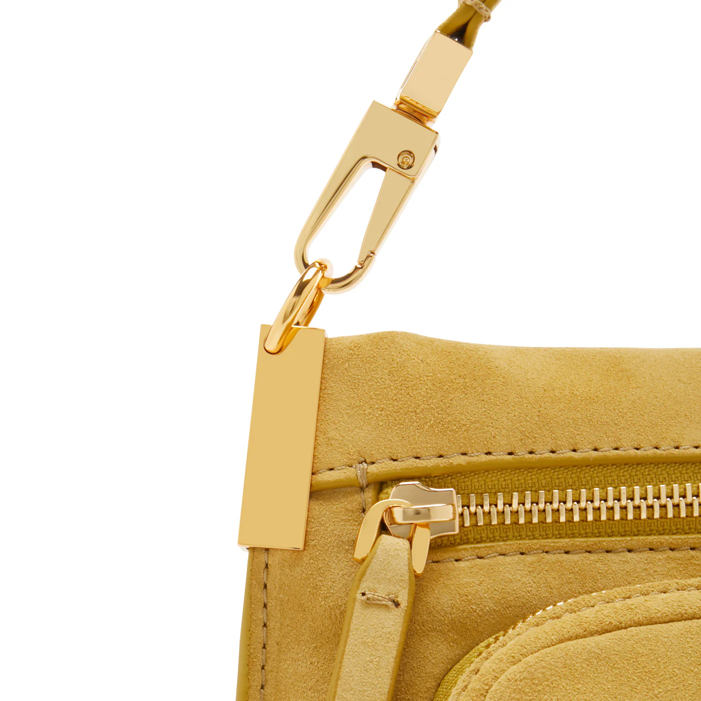 Coccinelle Hyle Suede Yellow Handbag E1PH7180201G09 - Image 6