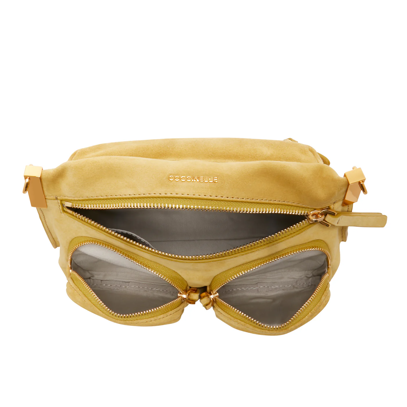Coccinelle Hyle Suede Yellow Handbag E1PH7180201G09 - Image 7