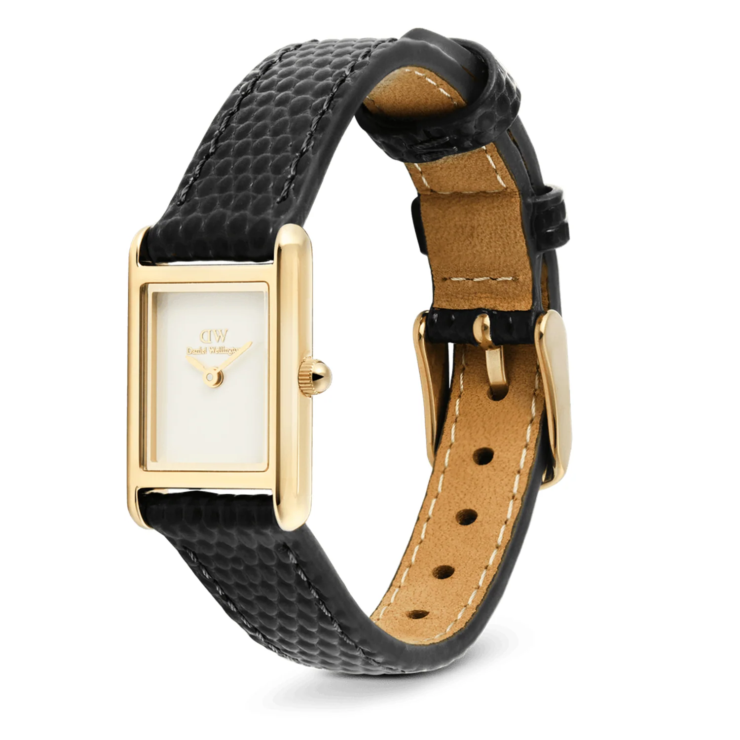 Daniel Wellington Bound Mini Black Lizard Gold-coloured Women's Watch DW00100903 - Image 4