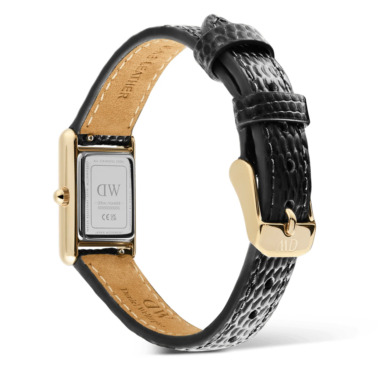 Daniel Wellington Bound Mini Black Lizard Gold-coloured Women's Watch DW00100903 - Image 5