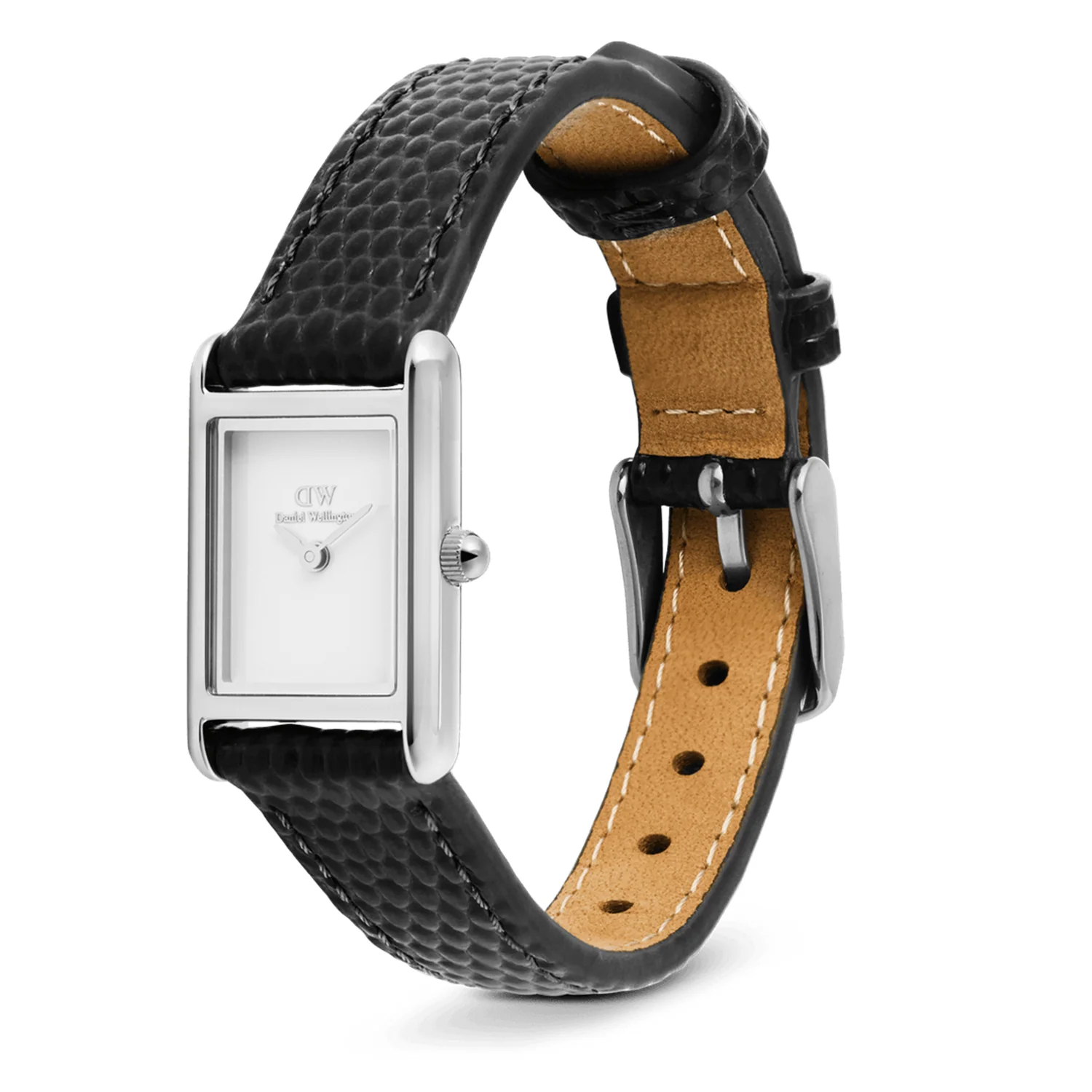 Daniel Wellington Bound Mini Black Lizard Silver Women's Watch DW00100901 - Image 4