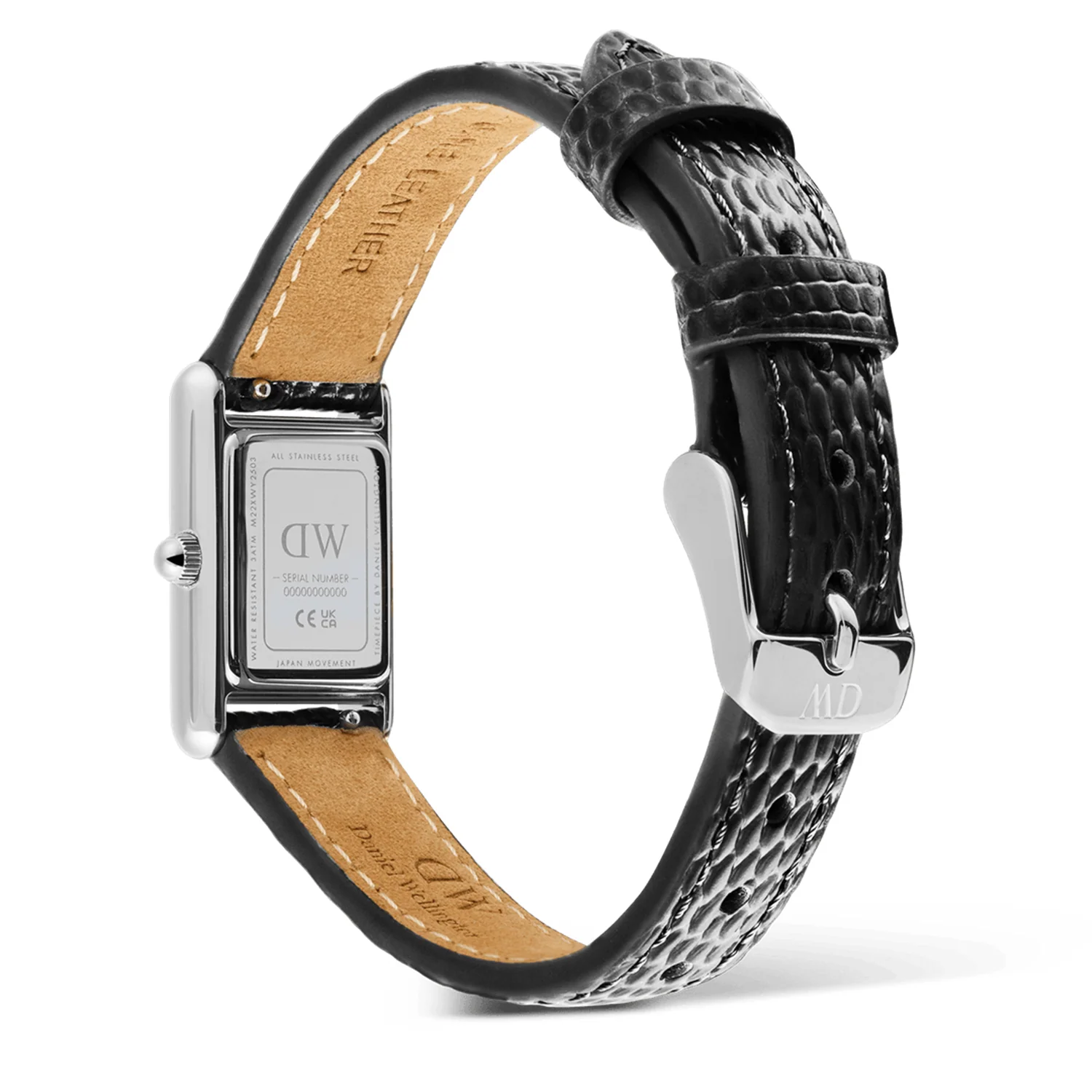 Daniel Wellington Bound Mini Black Lizard Silver Women's Watch DW00100901 - Image 5