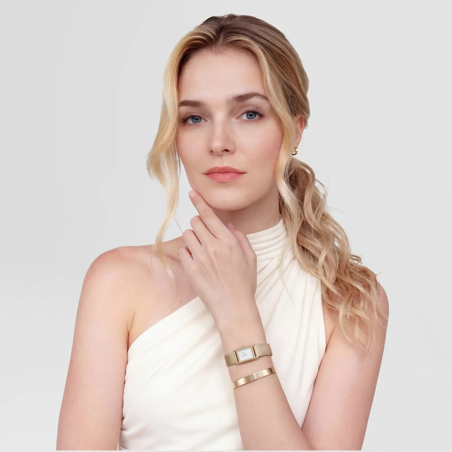 Daniel Wellington Bound Mini Evergold White Women's Watch DW00100928 - Image 2