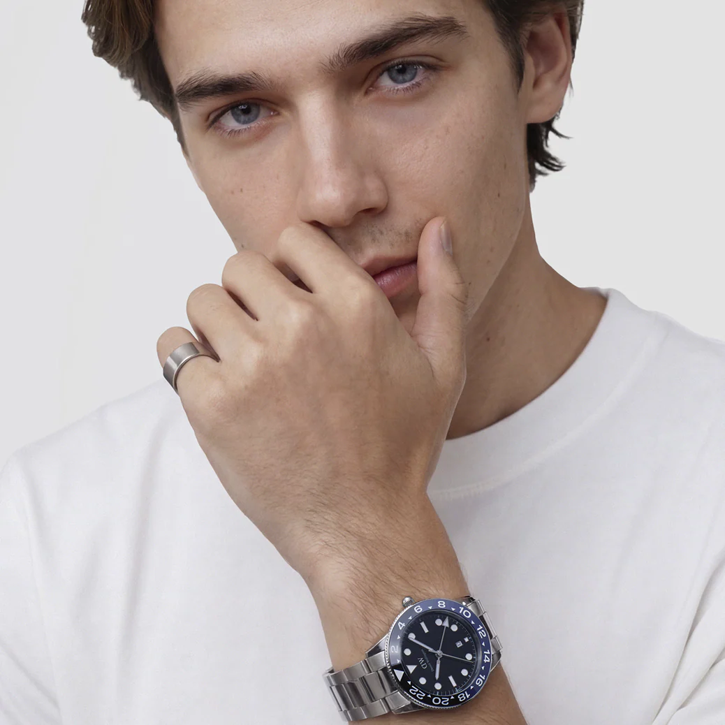 Daniel Wellington Iconic Link Black Blue Ceramic Bezel Men's Watch DW00100921 - Image 2