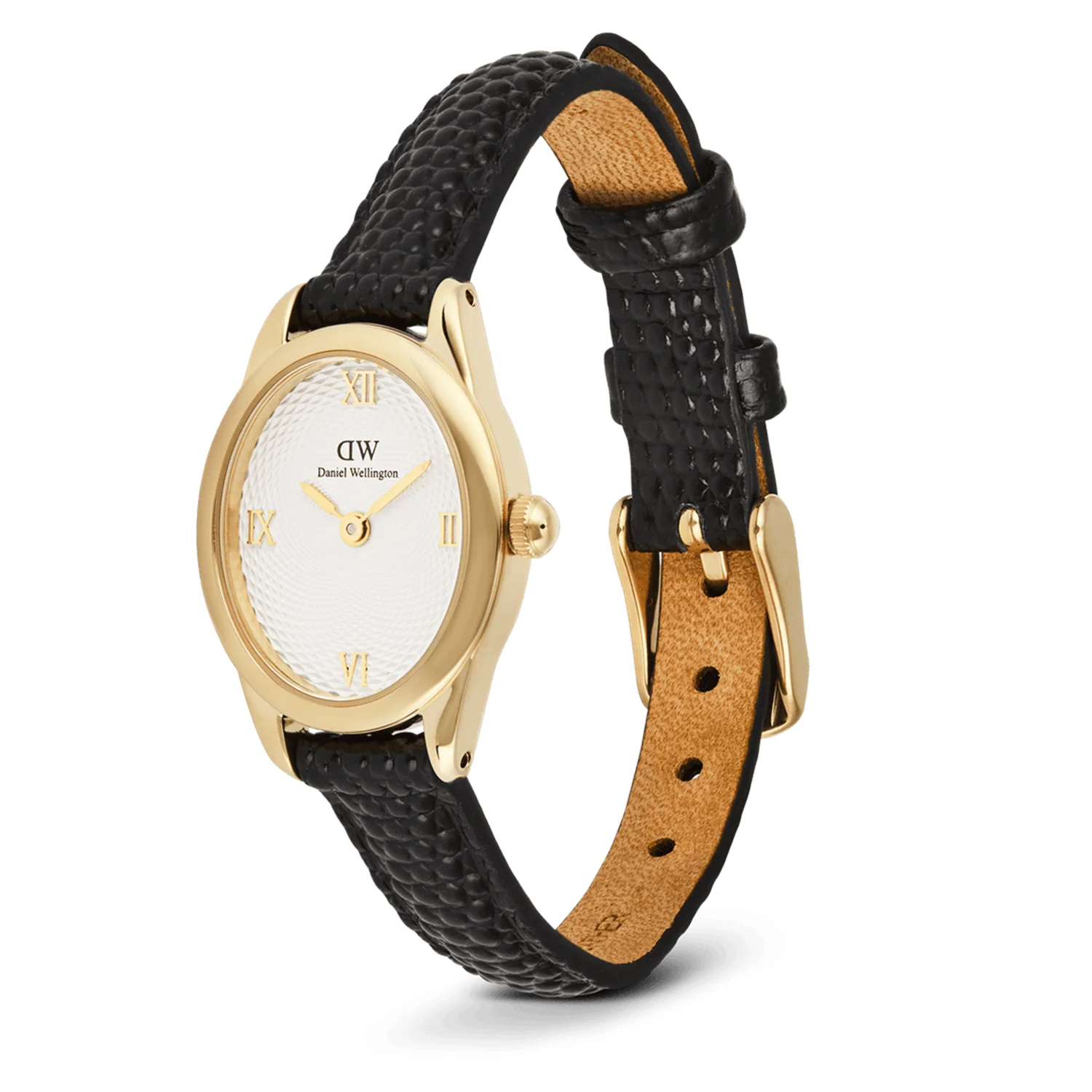 Daniel Wellington Ophelia Mini Black Lizard Gold-coloured Women's Watch DW00100890 - Image 4