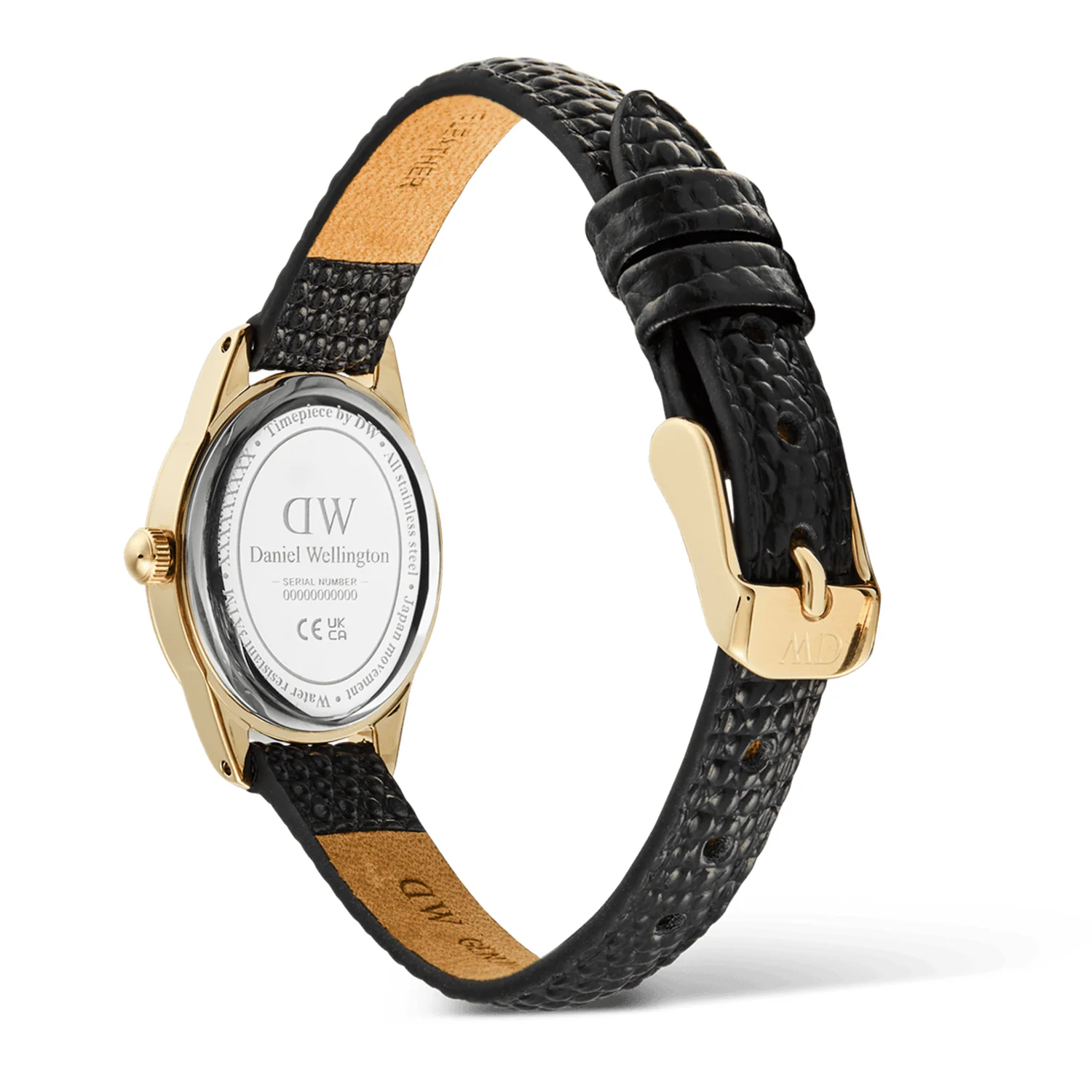 Daniel Wellington Ophelia Mini Black Lizard Gold-coloured Women's Watch DW00100890 - Image 5