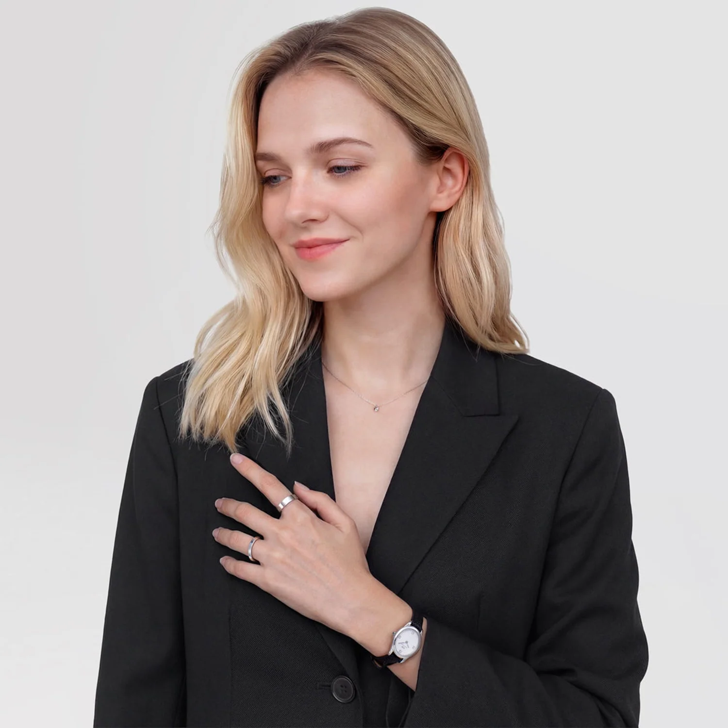 Daniel Wellington Ophelia Mini Black Lizard Silver Women's Watch DW00100887 - Image 2