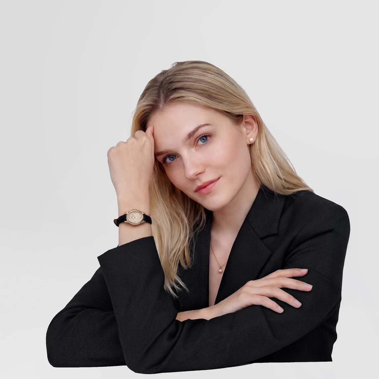 Daniel Wellington Ophelia Mini Black Lizard Unitone Gold-coloured Watch DW00100897 - Image 2