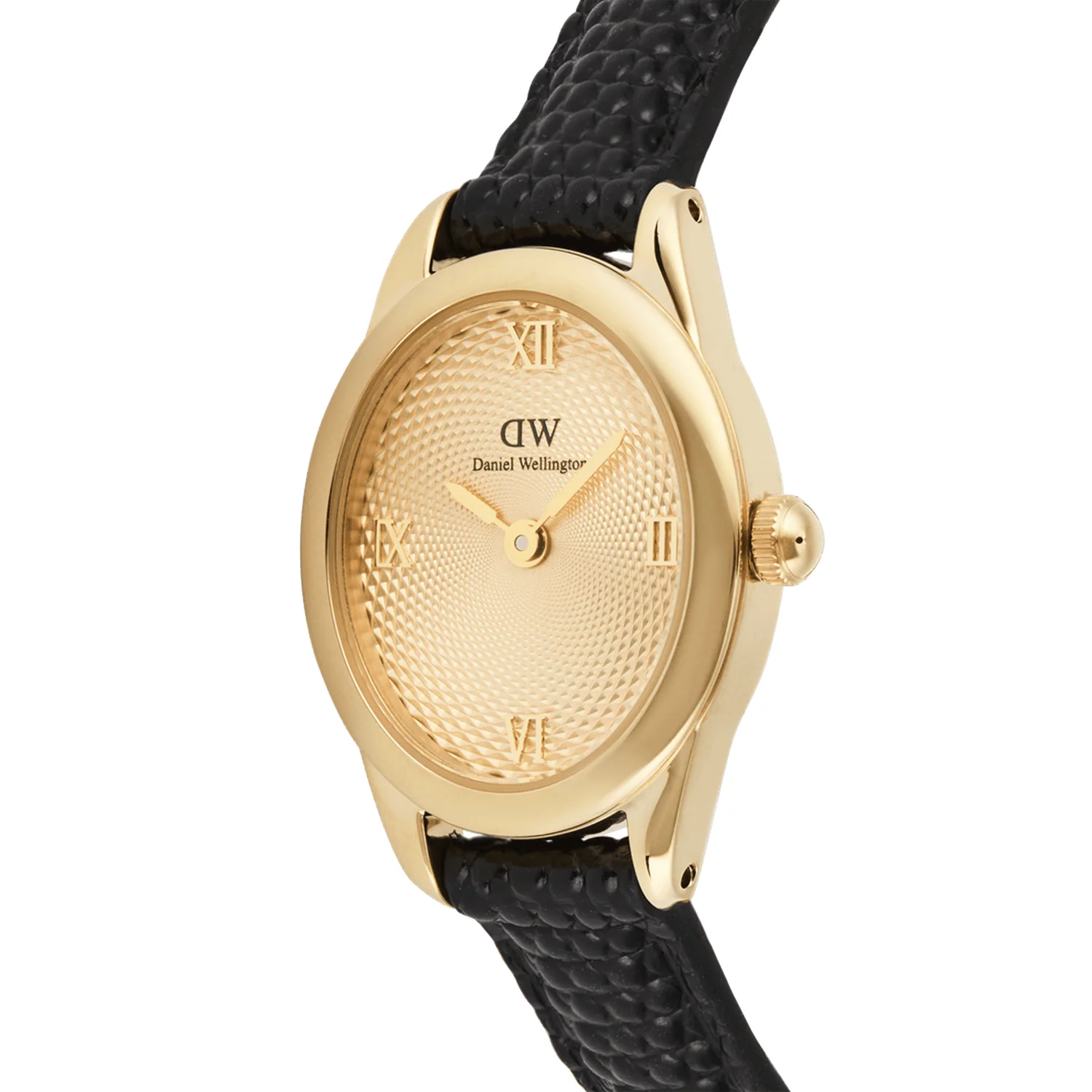 Daniel Wellington Ophelia Mini Black Lizard Unitone Gold-coloured Watch DW00100897 - Image 3
