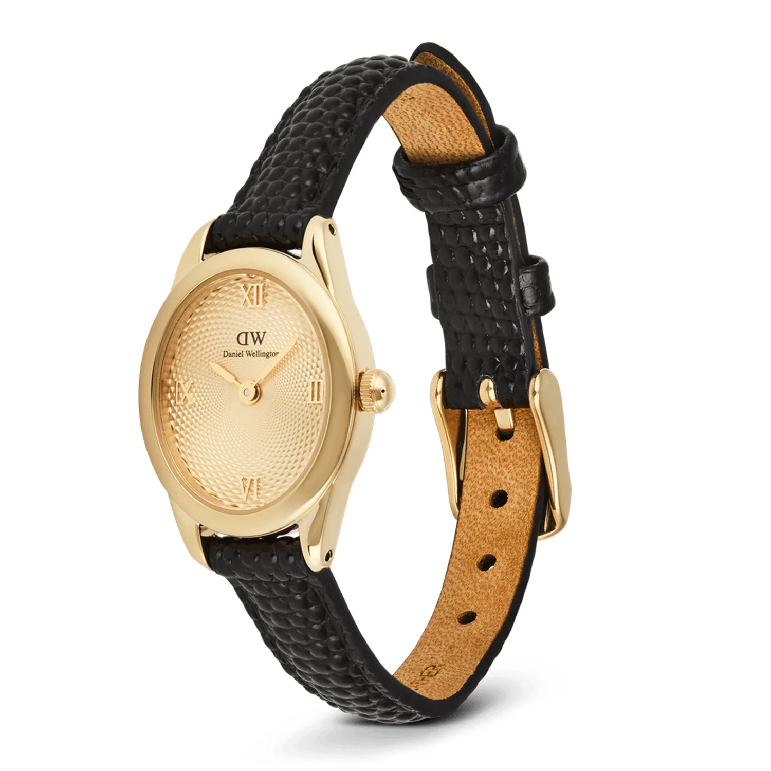 Daniel Wellington Ophelia Mini Black Lizard Unitone Gold-coloured Watch DW00100897 - Image 4