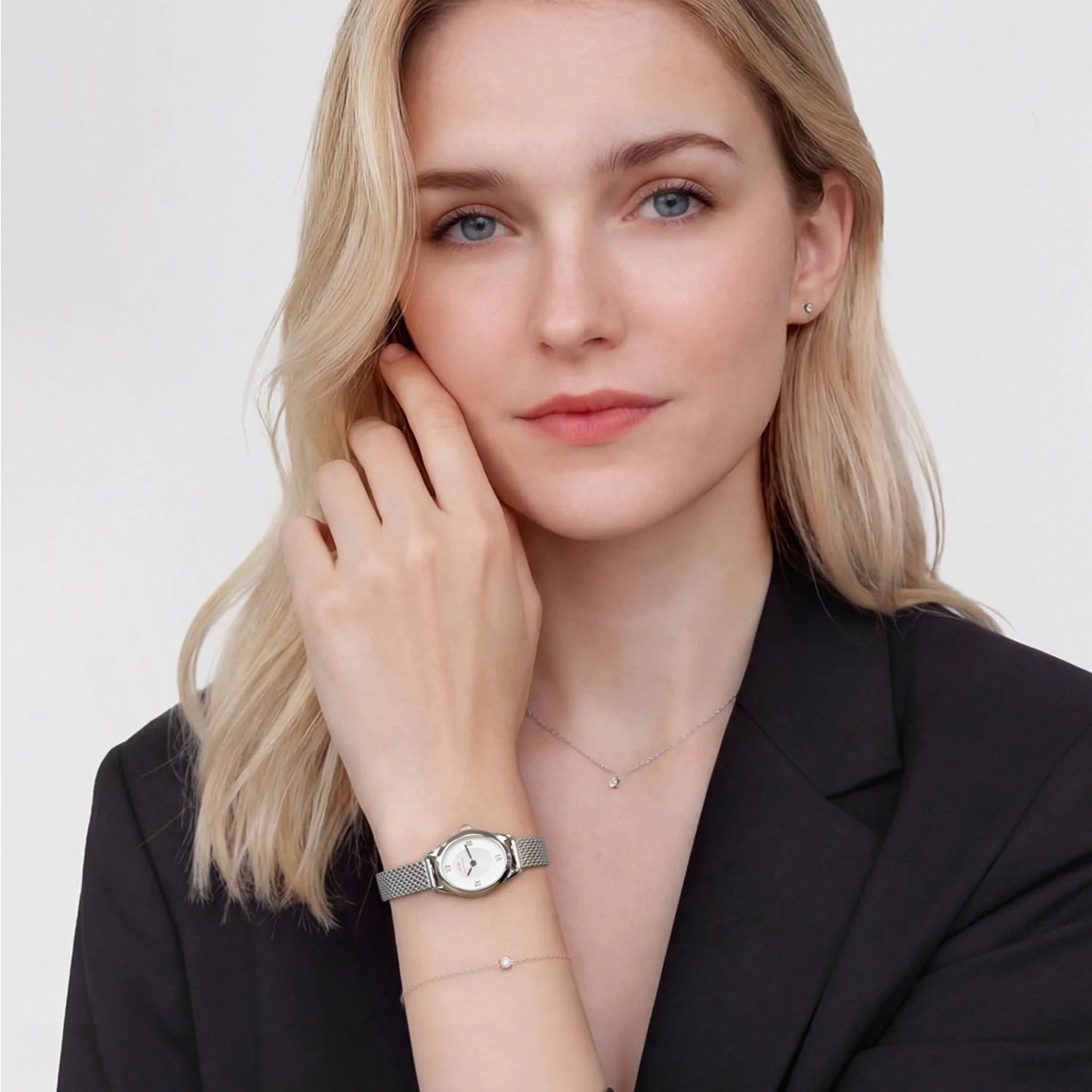 Daniel Wellington Ophelia Mini Mesh White Silver Women's Watch DW00100938 - Image 2
