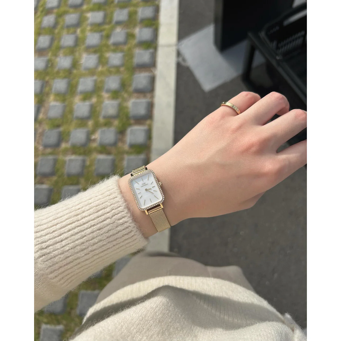 Daniel Wellington Petite Quadro Gold Watch DW00100668 - Image 4