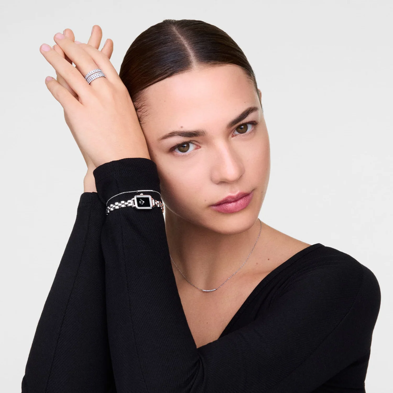 Daniel Wellington Petite & Quadro Mini Arch Black Women's Watch DW00100845 - Image 2