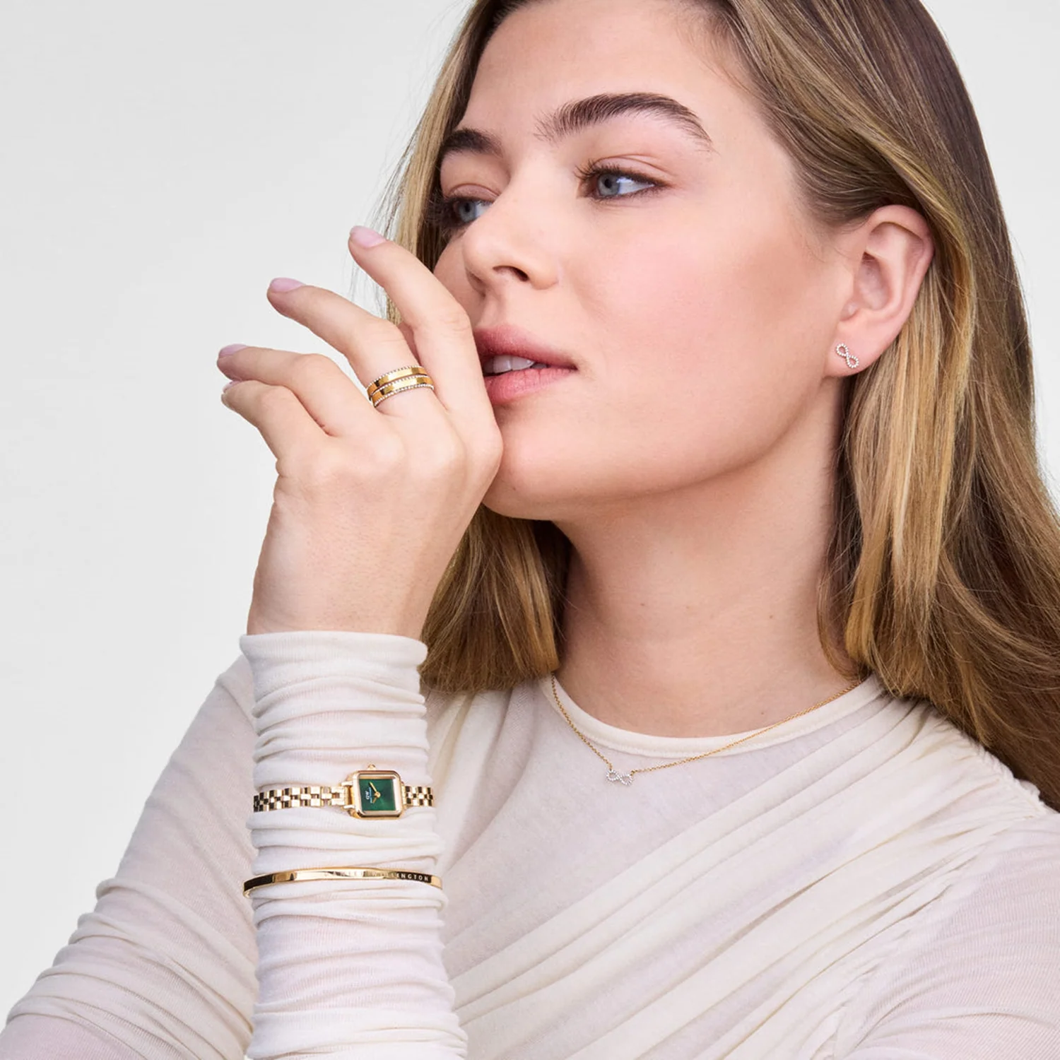 Daniel Wellington Petite & Quadro Mini Arch Emerald Women's Watch DW00100852 - Image 2