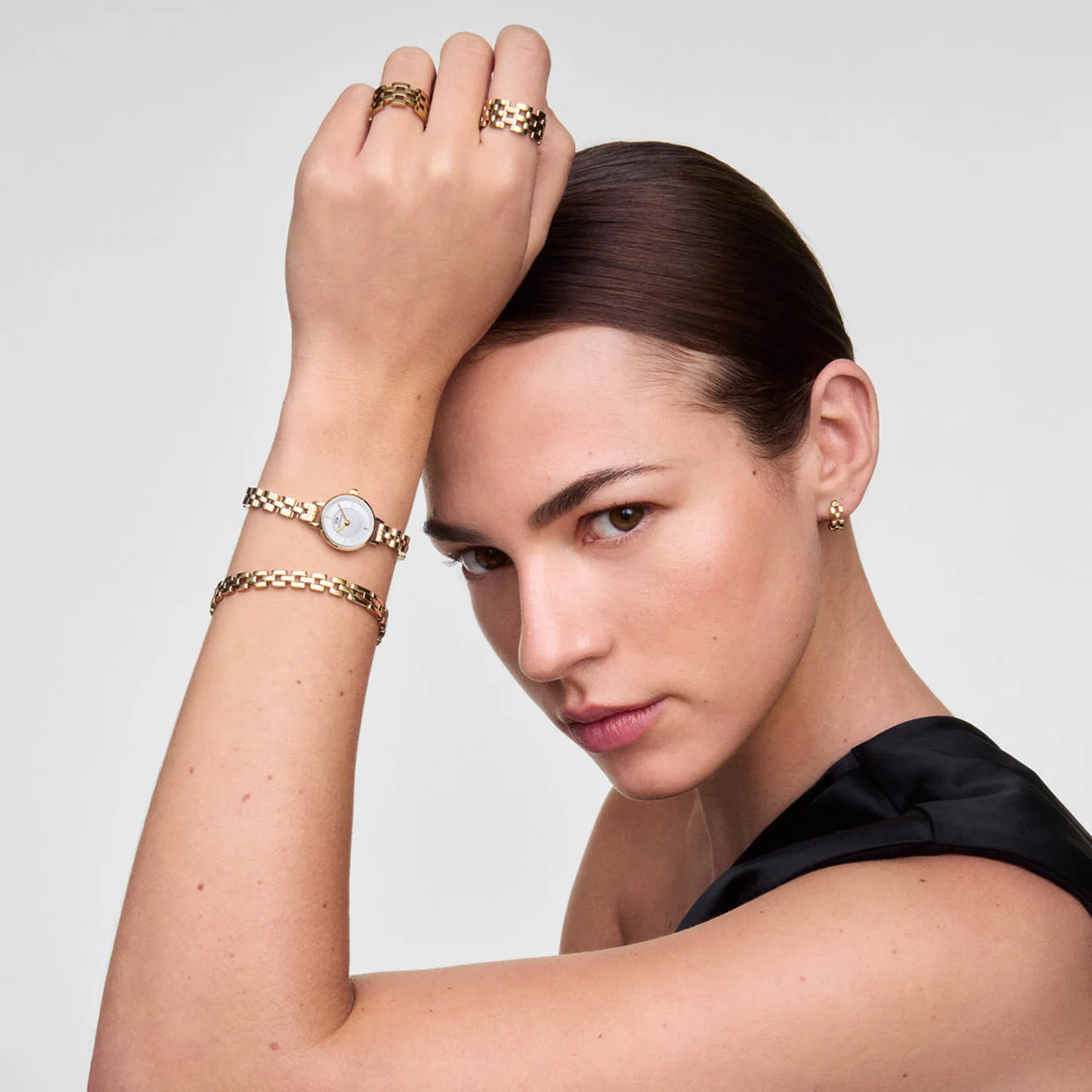Daniel Wellington Petite & Quadro Mini Arch White Women's Watch DW00100855 - Image 2