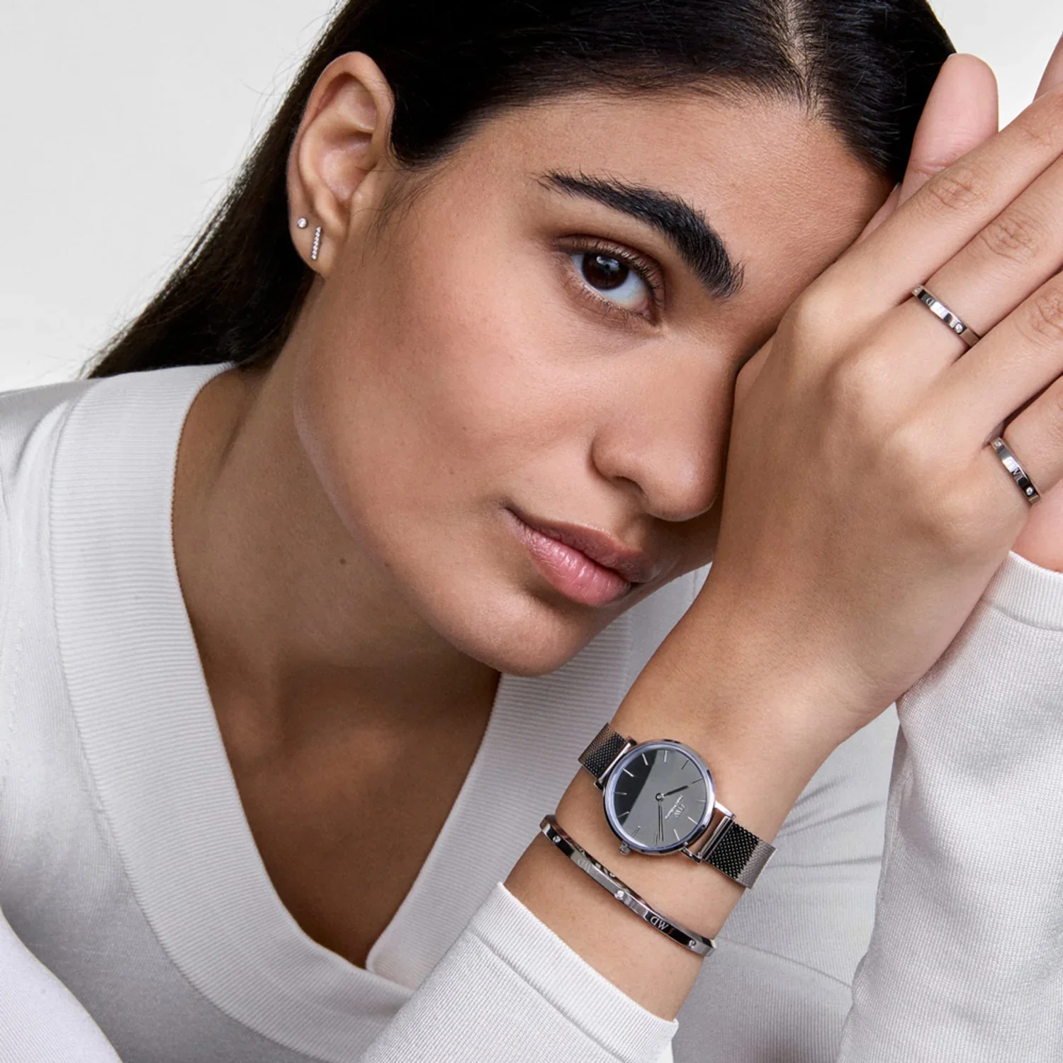Daniel Wellington Petite&Quadro Mini Reflection Silver Women's Watch DW00100796 - Image 2