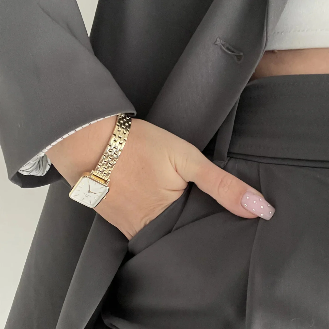 Daniel Wellington Quadro Link Gold Watch DW00100622 - Image 2