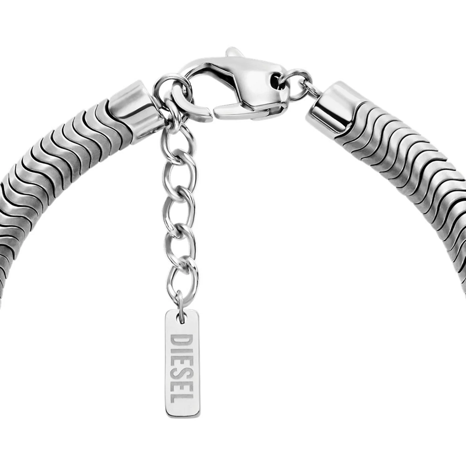 Diesel D Logo Silver Coloured Bracelet DX1572931 - Image 3