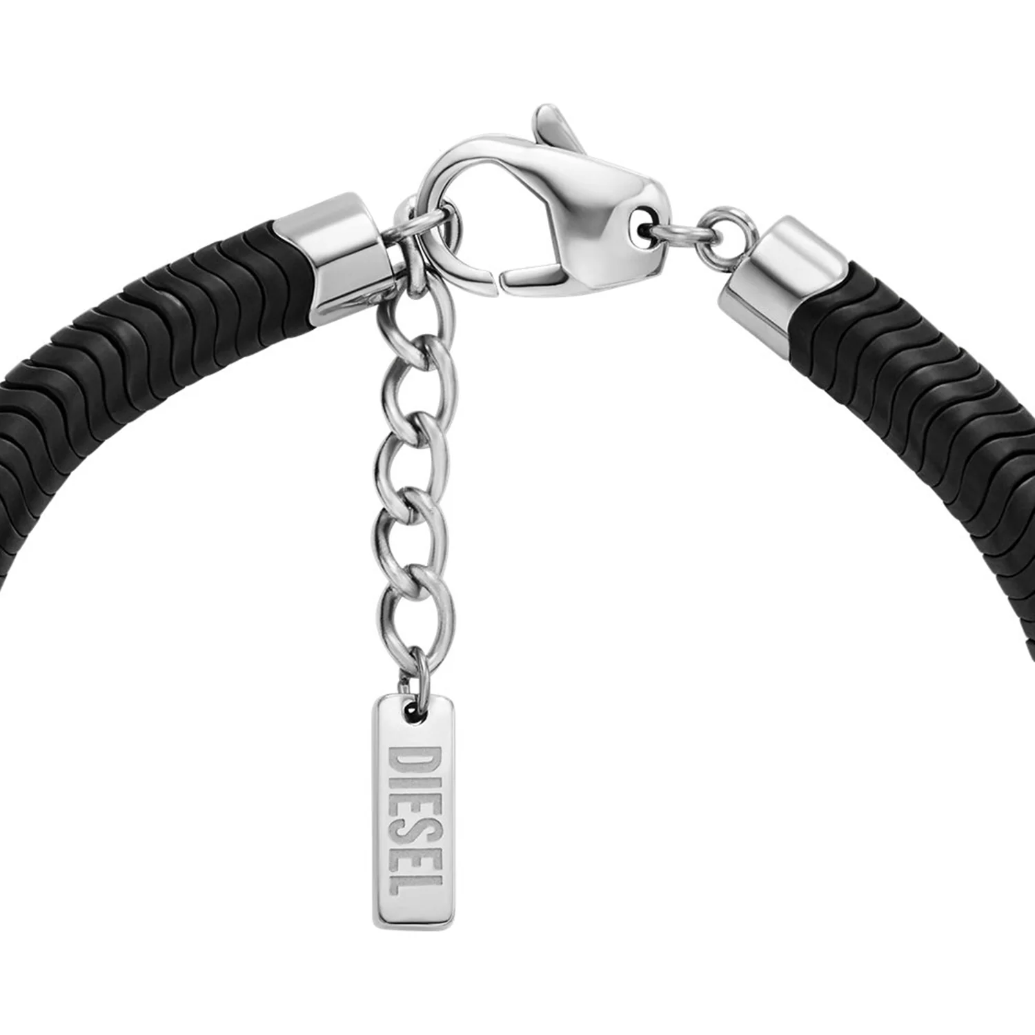Diesel D Logo Silver Coloured Bracelet DX1574931 - Image 3