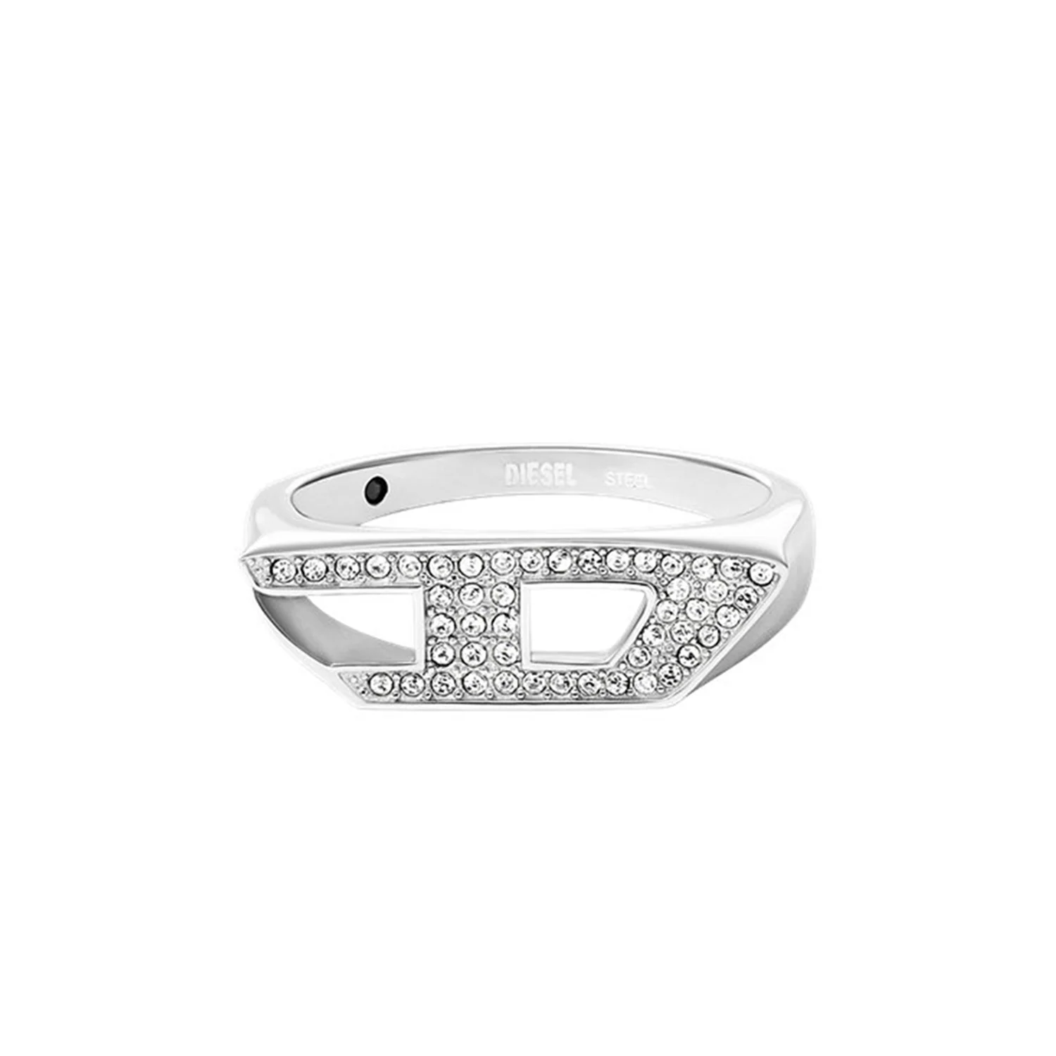 Diesel D Logo Silver Stainless Steel Ring DX16290407 - Image 4