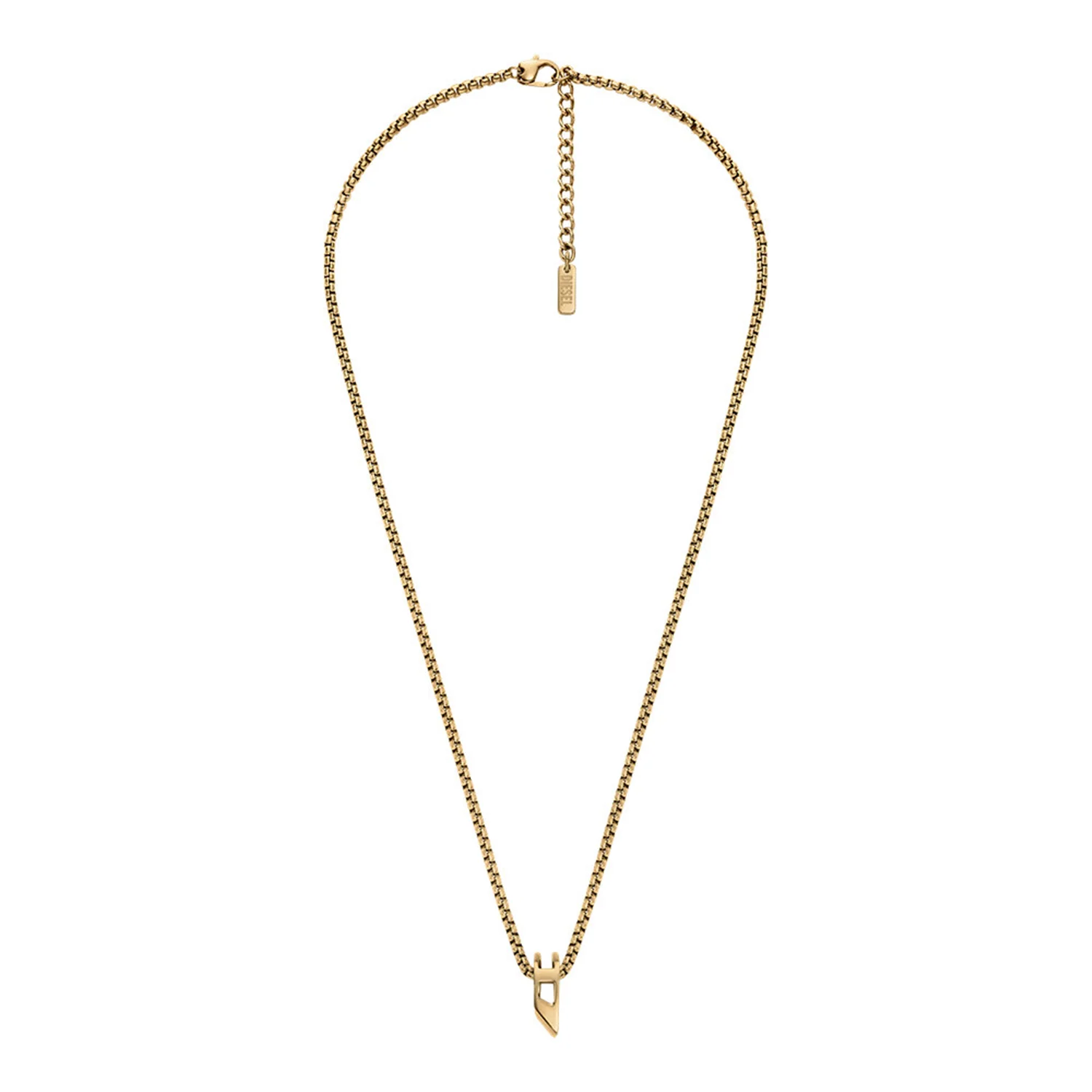 Diesel D Logo Stainless Steel Unisex Necklace DX1670710 - Image 4
