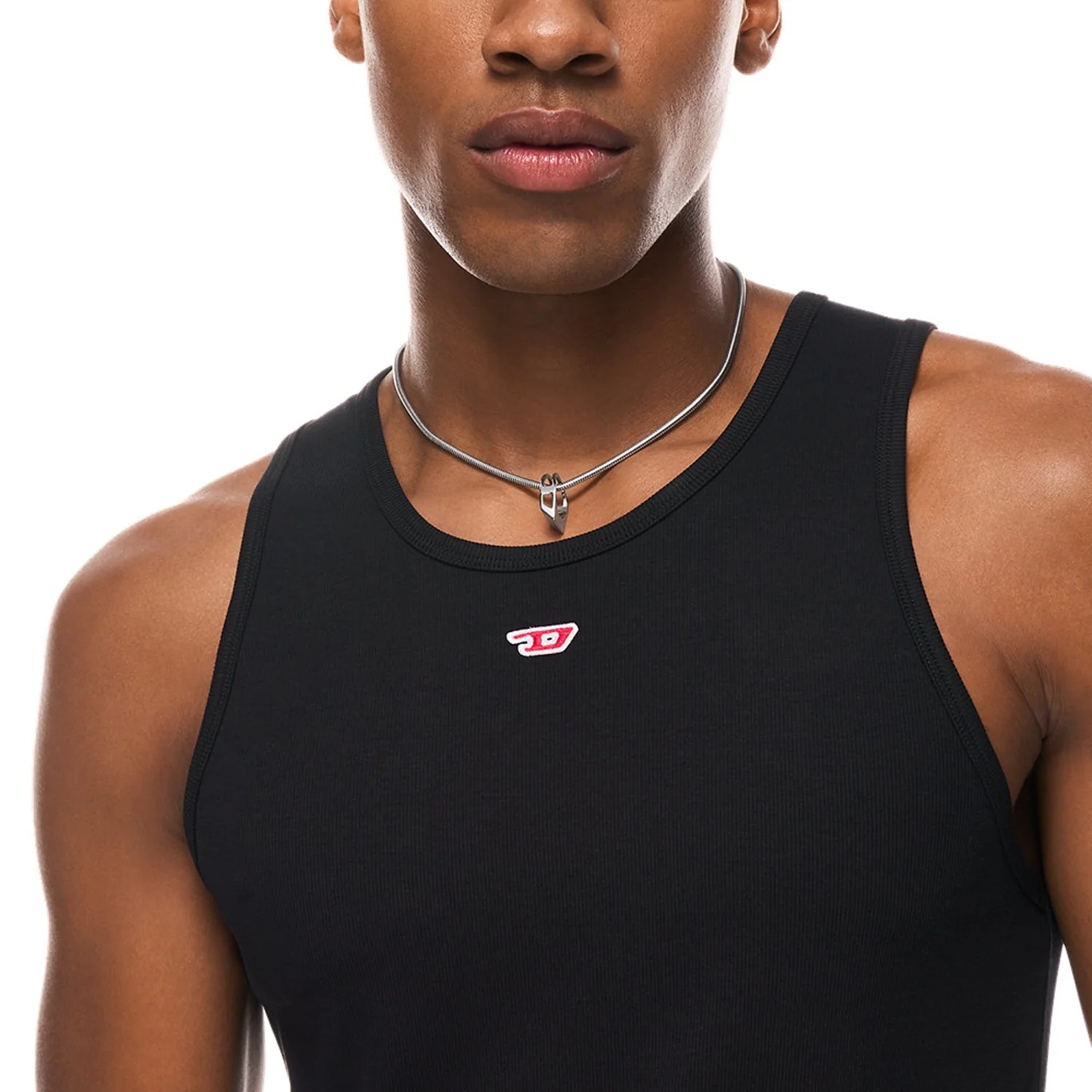 Diesel D Logo Stainless Steel Unisex Necklace DX1672040 - Image 4