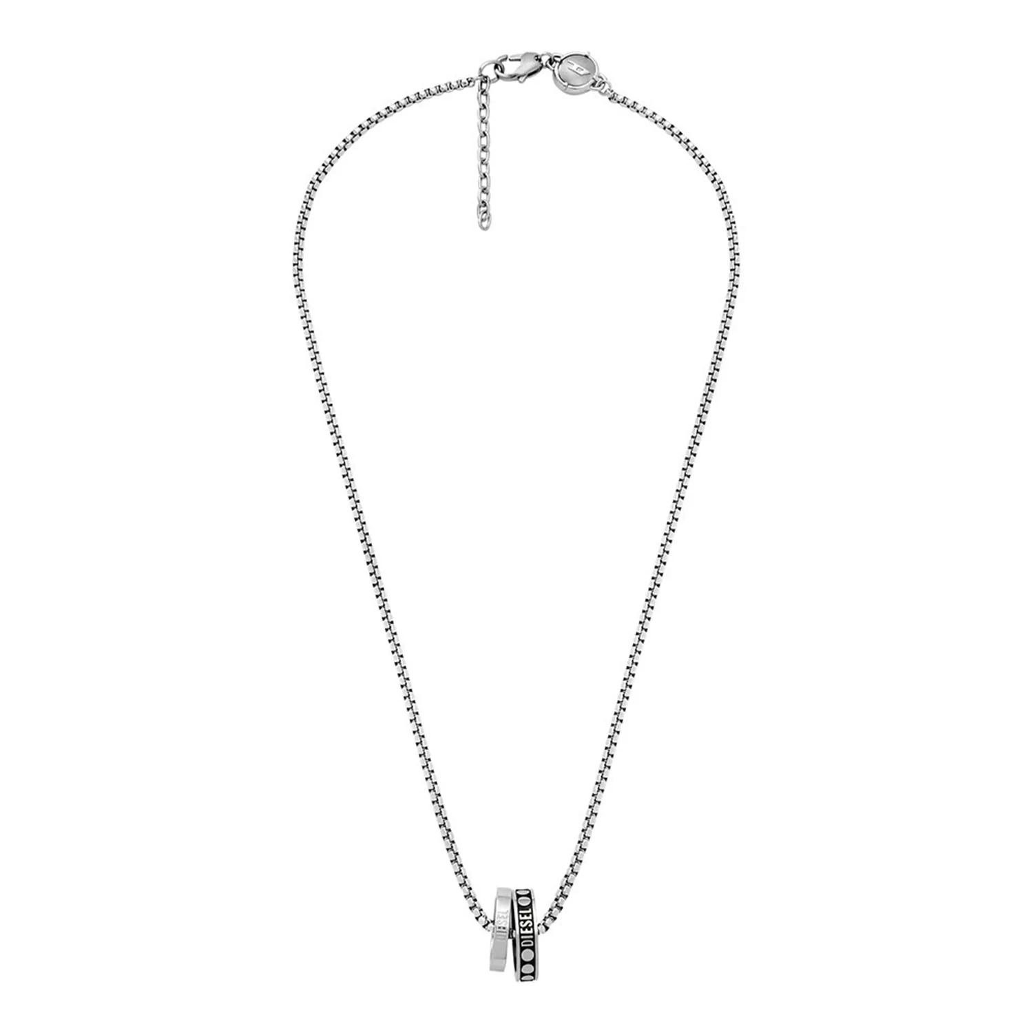 Diesel Double Pendant Stainless Steel Necklace DX1168040 - Image 3