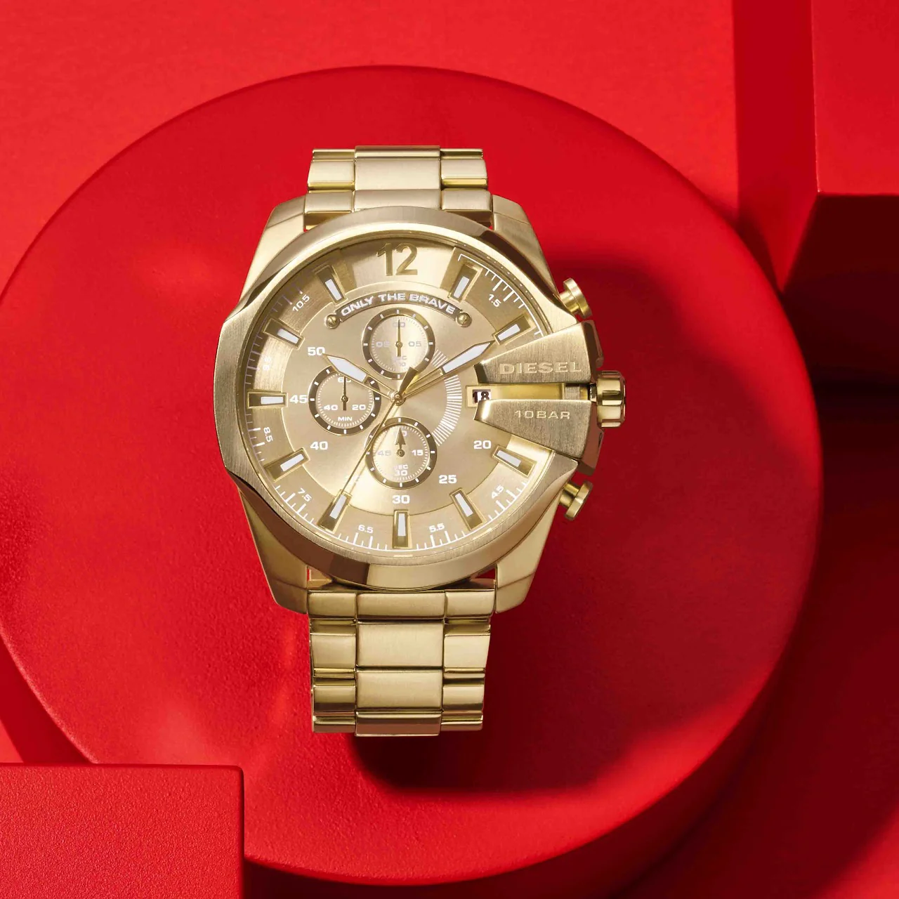 Diesel Mega Chief Gold Watch DZ4360 - Image 5