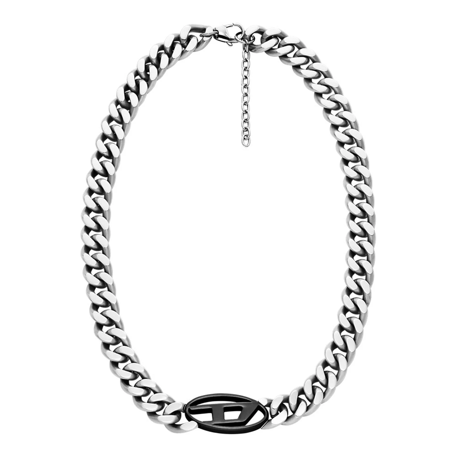 Diesel Oval D Logo Stainless Steel Necklace DX1635931 - Image 3