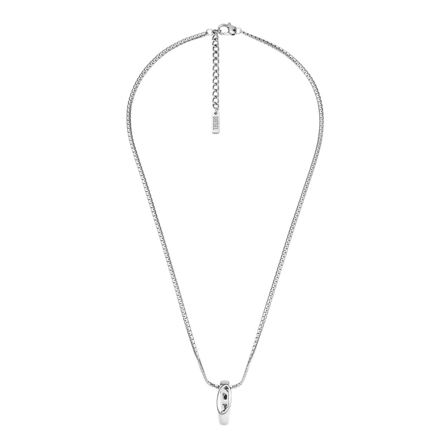 Diesel Oval D Logo Stainless Steel Necklace DX1644040 - Image 5