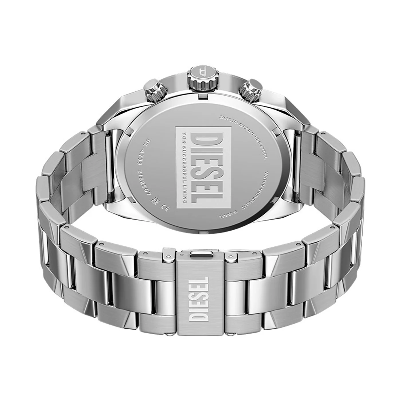 Diesel Spiked Round Black Dial Watch DZ4709 - Image 7