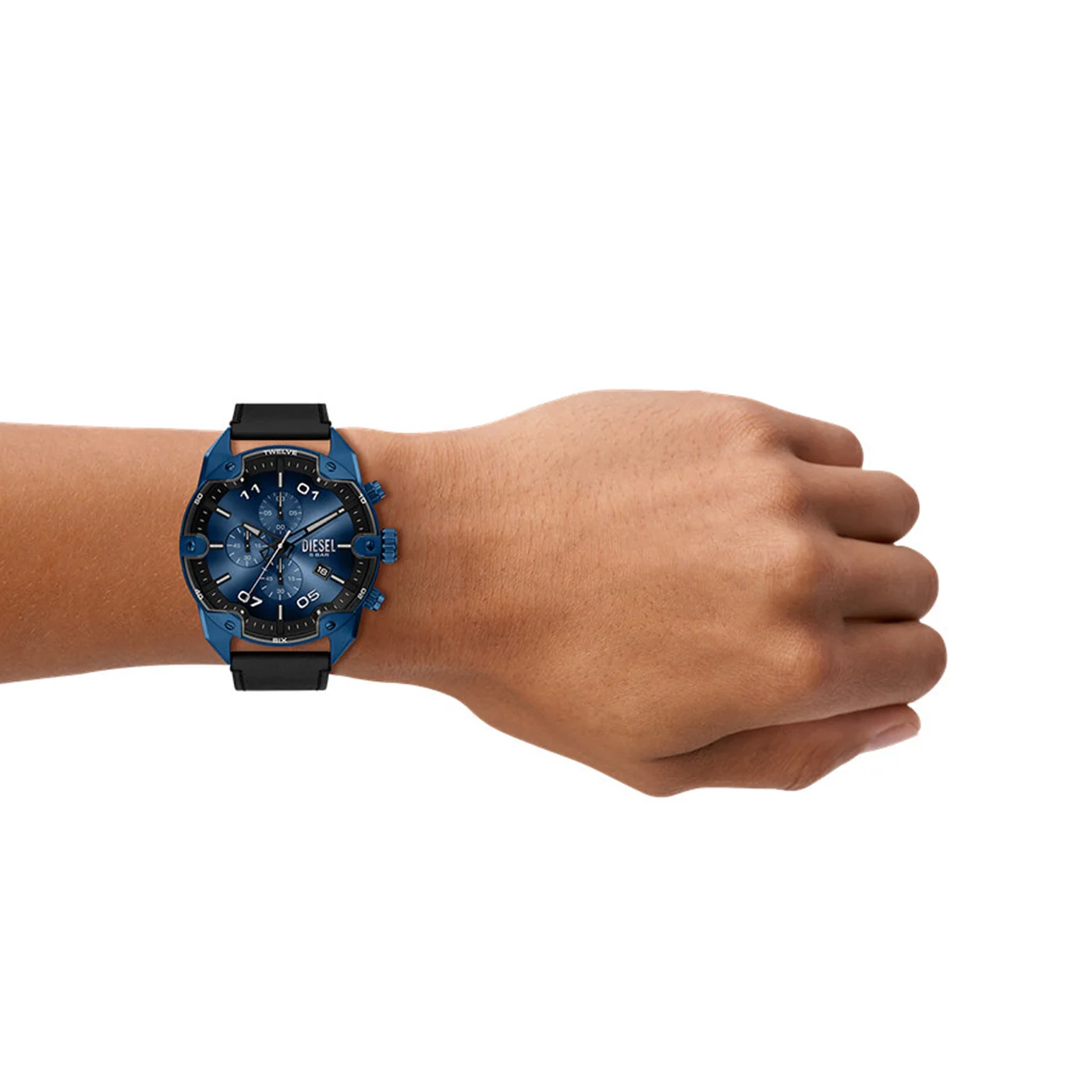 Diesel Spiked Round Dark Blue Dial Watch DZ4703 - Image 3
