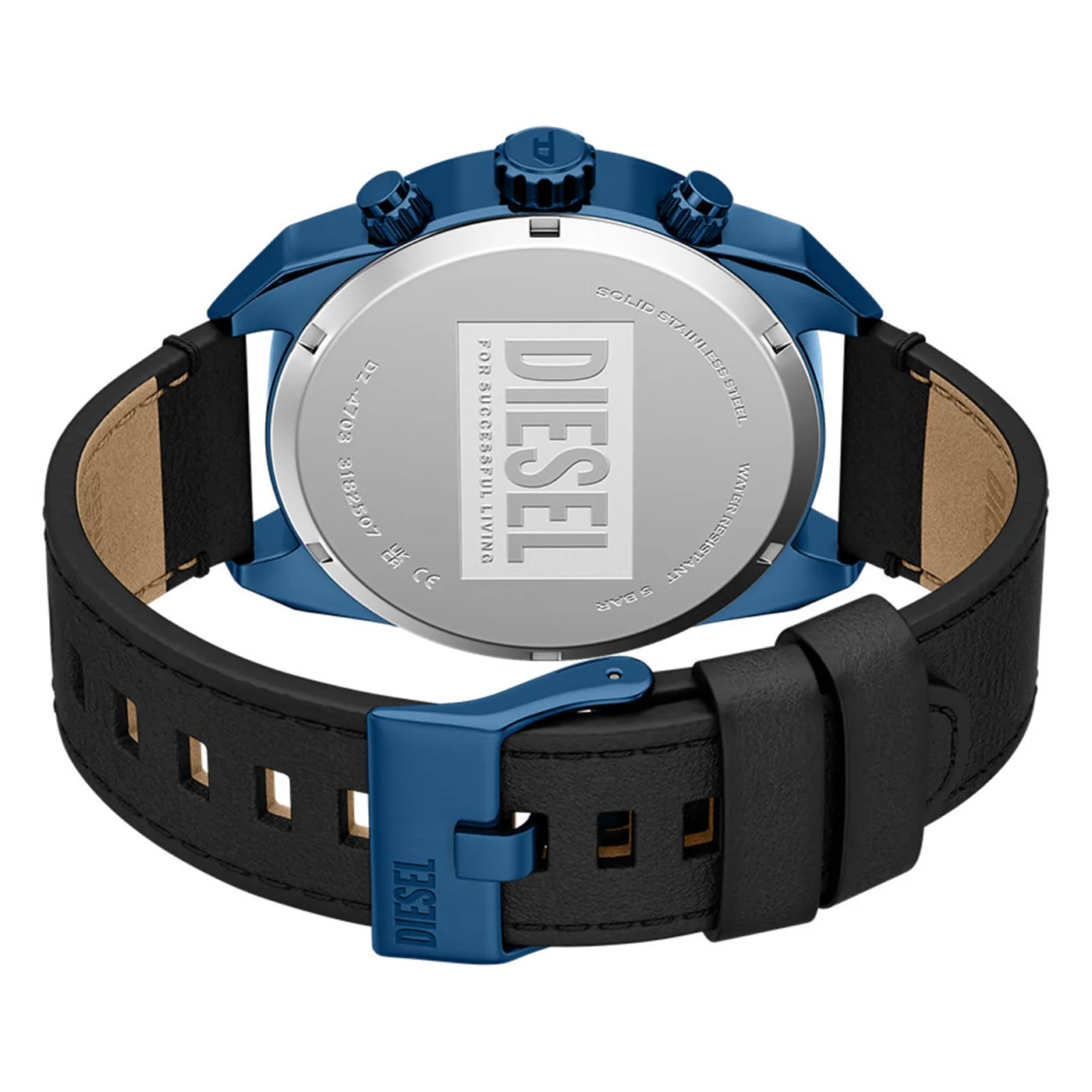 Diesel Spiked Round Dark Blue Dial Watch DZ4703 - Image 8