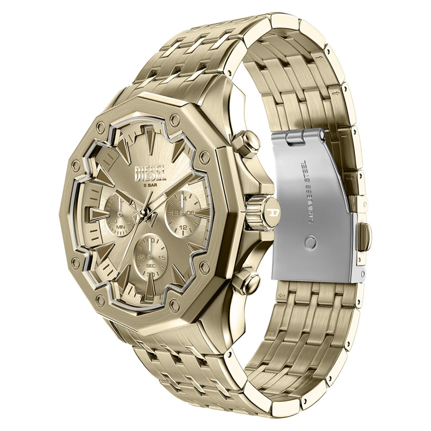 Diesel Stinger Round Gold Dial Watch DZ4707 - Image 2