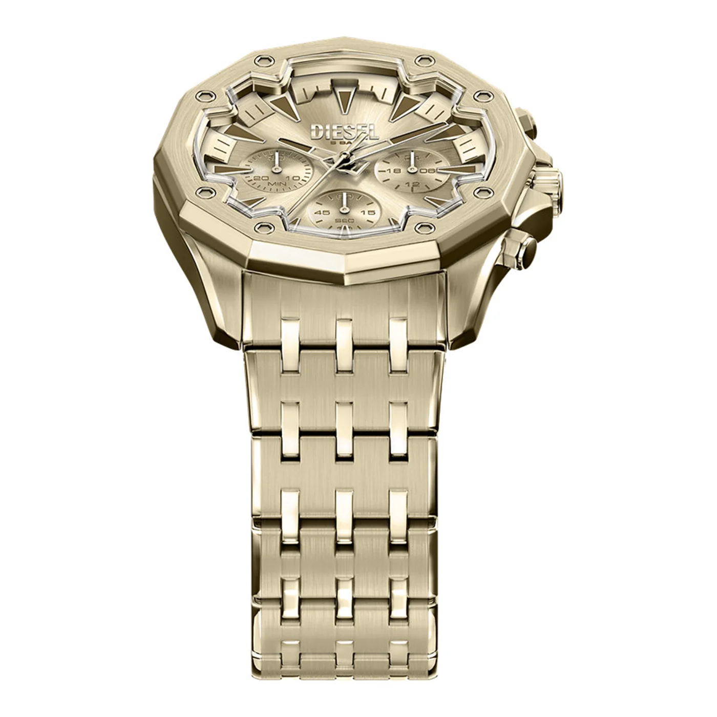 Diesel Stinger Round Gold Dial Watch DZ4707 - Image 4