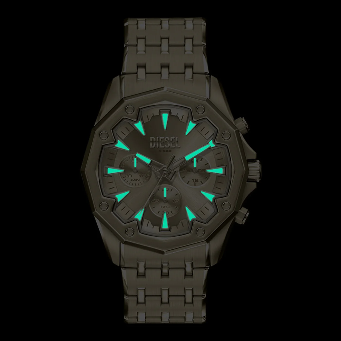 Diesel Stinger Round Gold Dial Watch DZ4707 - Image 6