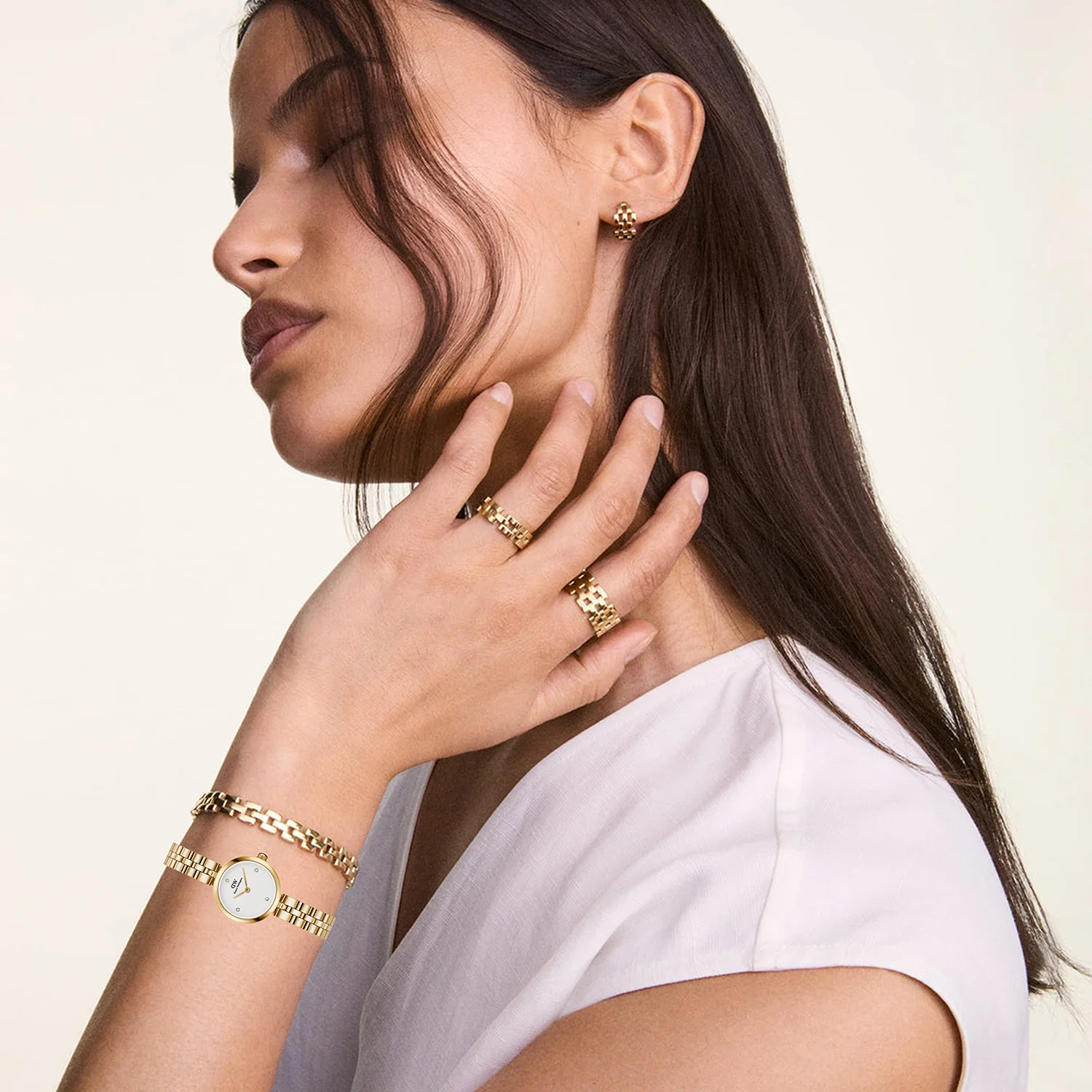 DW COMBO Elan Gold-coloured Women's Giftset DW00590022 - Image 2