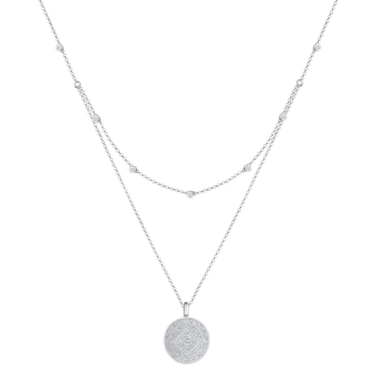 Elli 925 Sterling Silver Coin Necklace 2004-BF-0007735-001 - Image 2