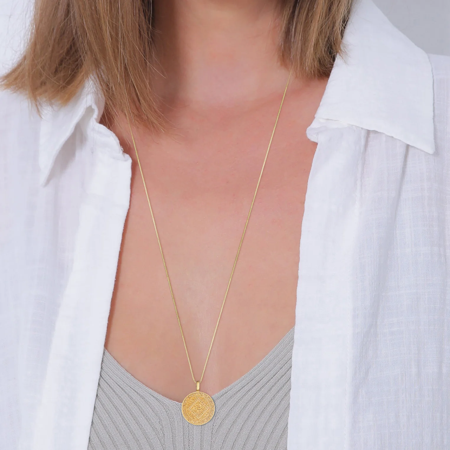 Elli 925 Sterling Silver Coin Necklace 2004-BF-0007747-001 - Image 6