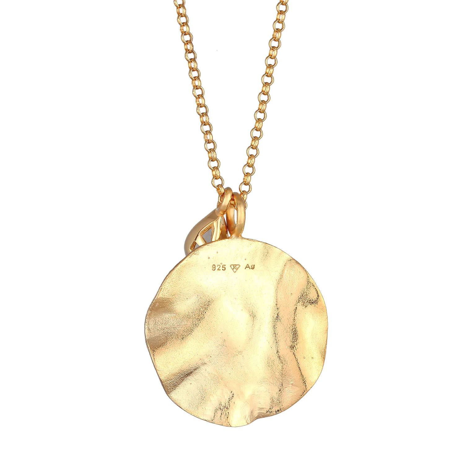 Elli 925 Sterling Silver Coin Necklace with Moonstone 2004-BF-0008221-001 - Image 4